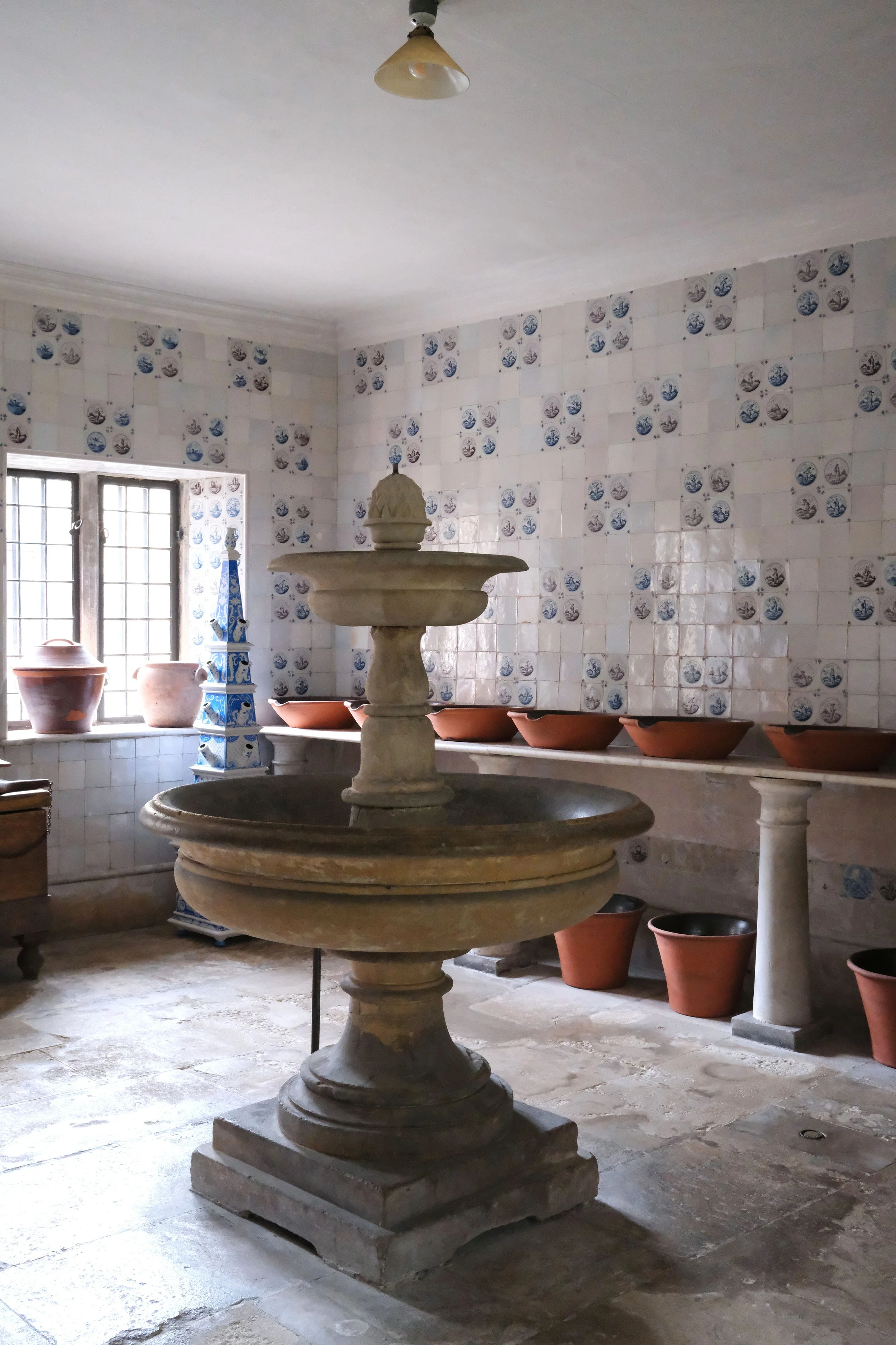 The Dyrham Park manor house dairy room near the Cotswold Way