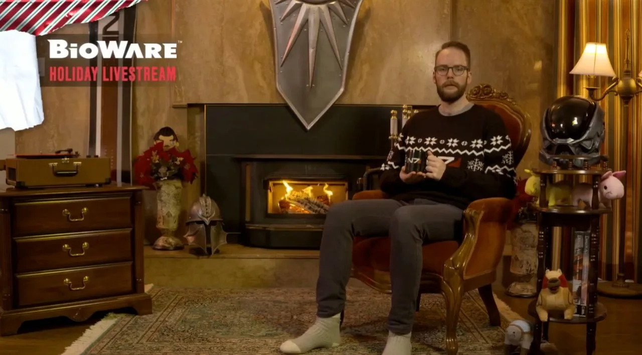 This multi-hour livestream was created from a one hour live loop of an actor. Featuring specially shot inserts and a live team in chat, the stream was a hit with the BIoWare community.