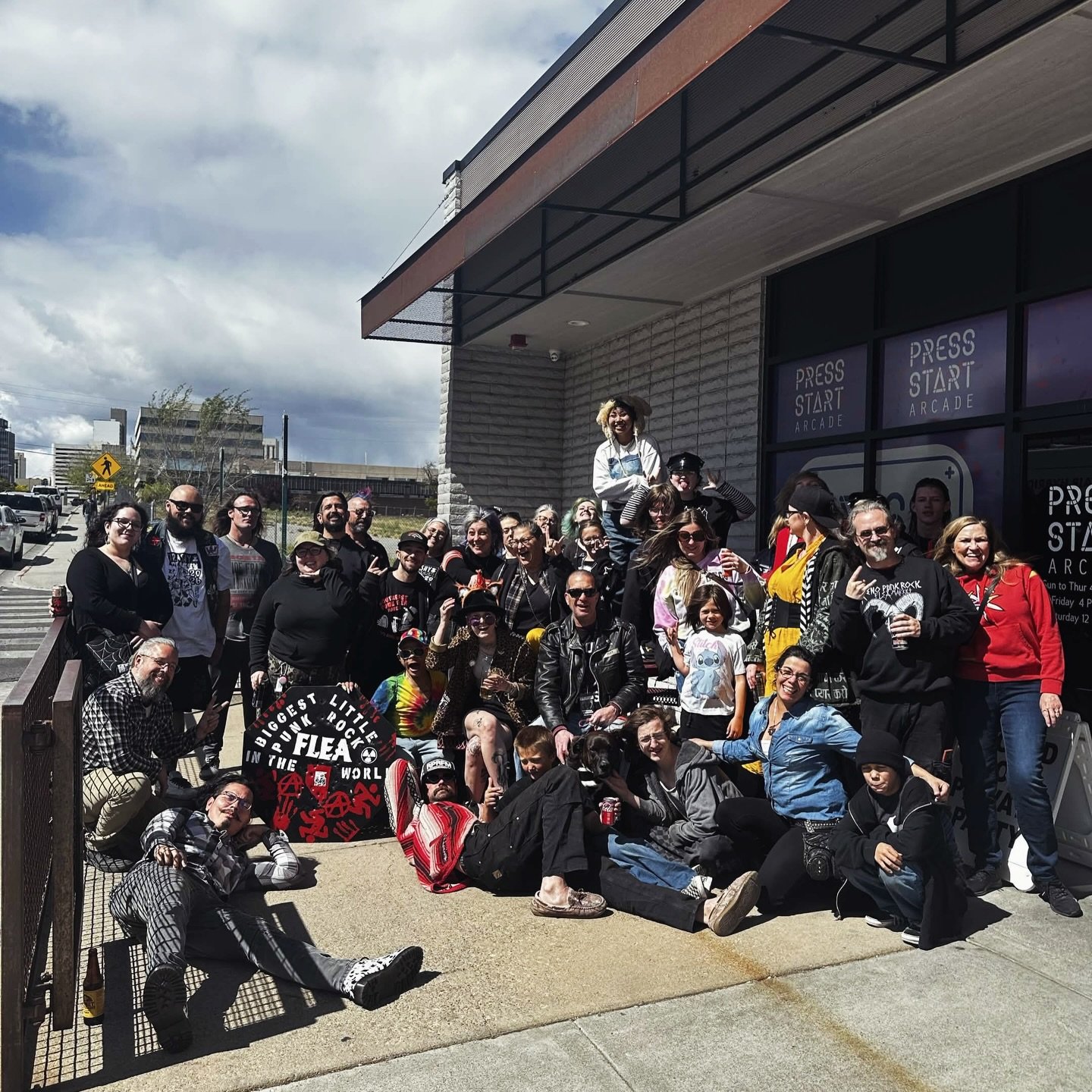 Last Sunday was our volunteer party at @press_start_reno! 👾 It&rsquo;s our favorite place to celebrate. Thanks to this epic crew for another amazing Flea! Want to get involved? Join our volunteer Discord! We&rsquo;ve got a Neutral Ground in May and 