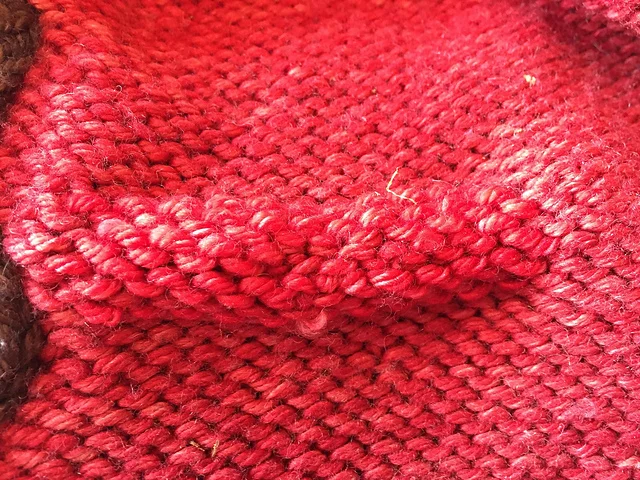 Repaired hole on Double Knit Hat side 1