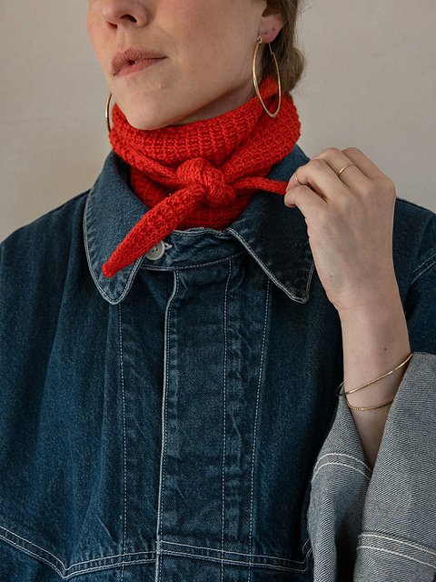  Grid Bandana Scarf by Knit Work 
