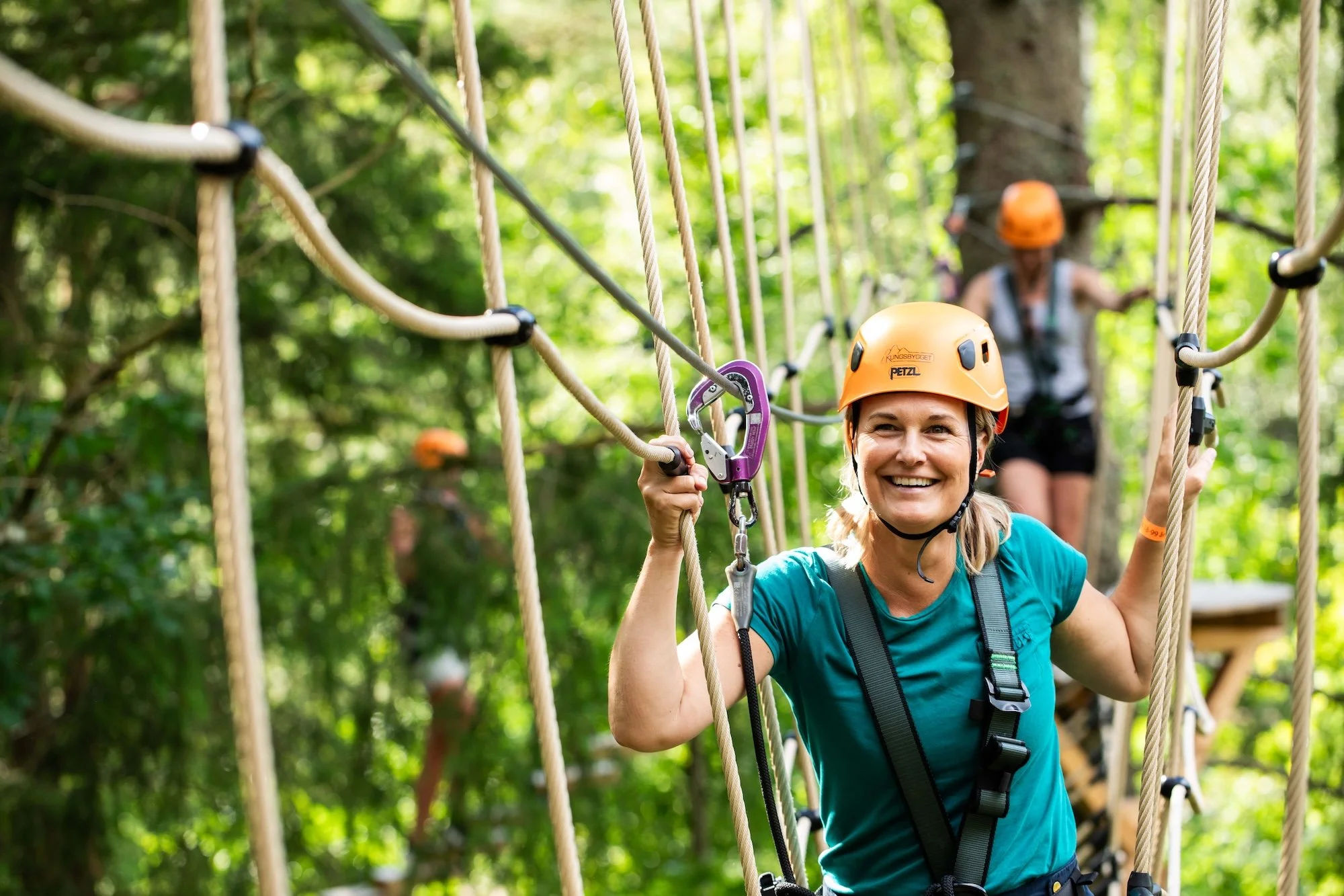 Höghöjdsbana i skogsmiljö