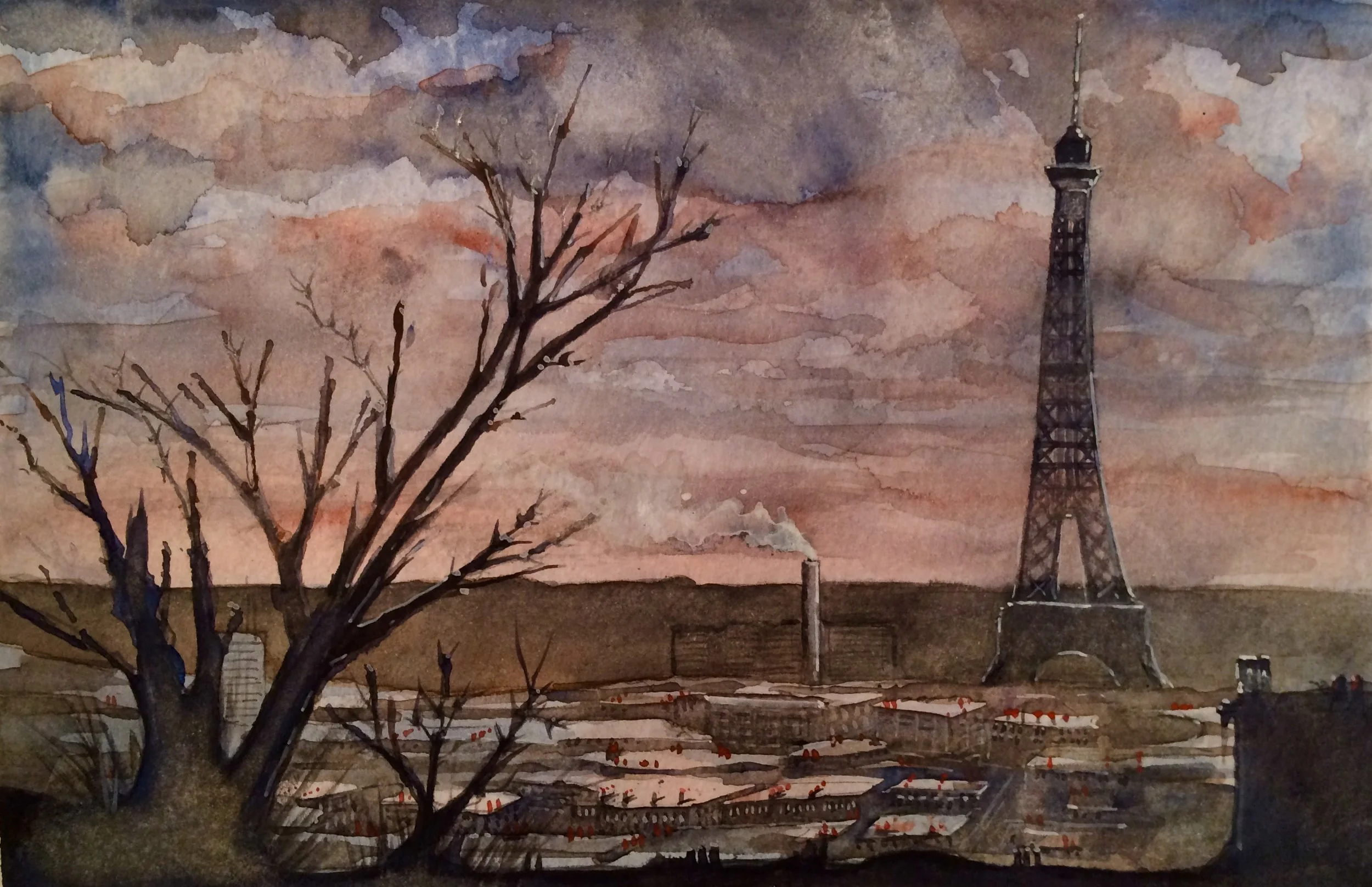 Paris - Watercolor 22cmx17cm €PRICES ON REQUEST€