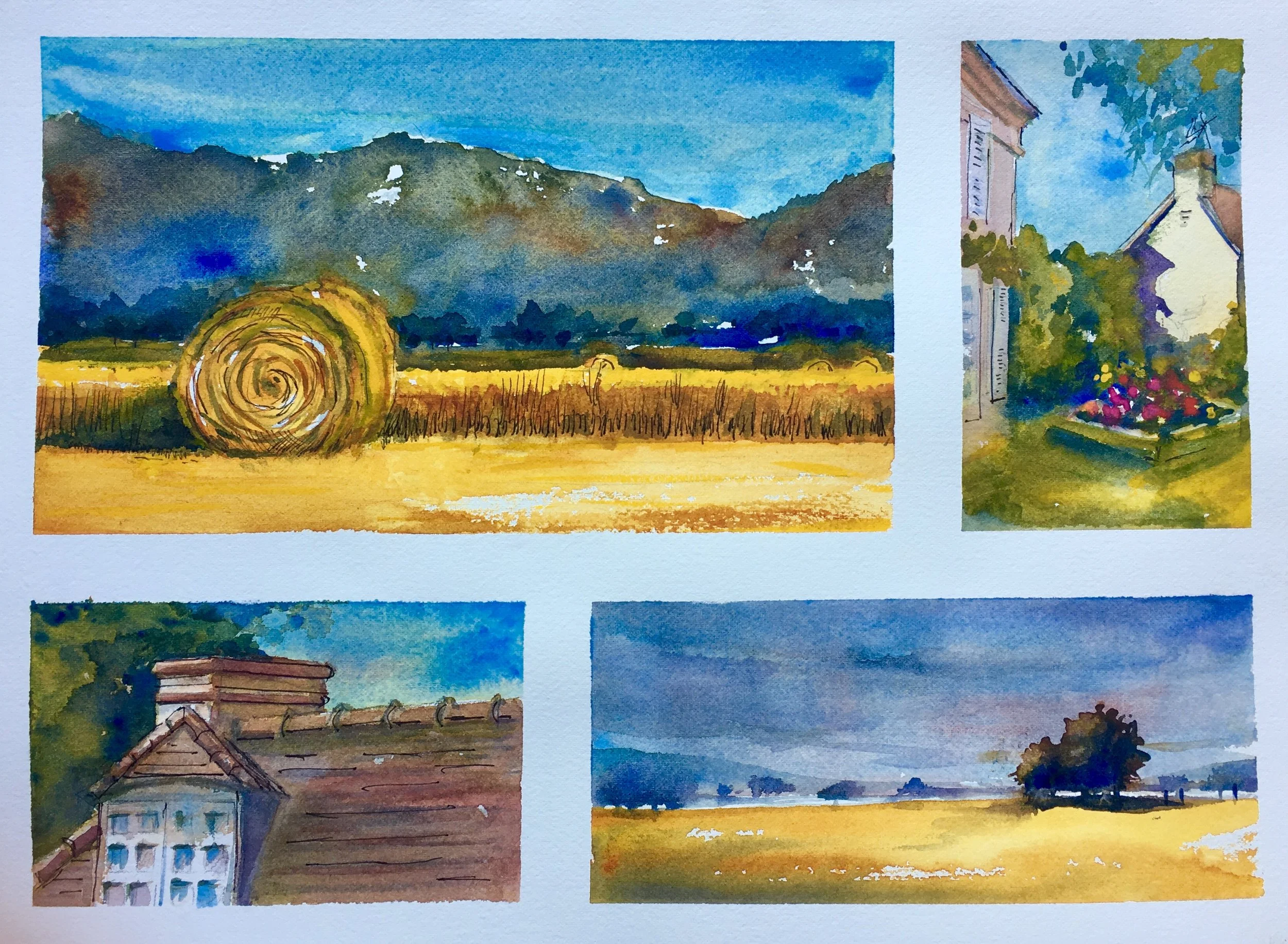 La Croix Study1 - Watercolor 38cmx22cm €PRICES ON REQUEST€