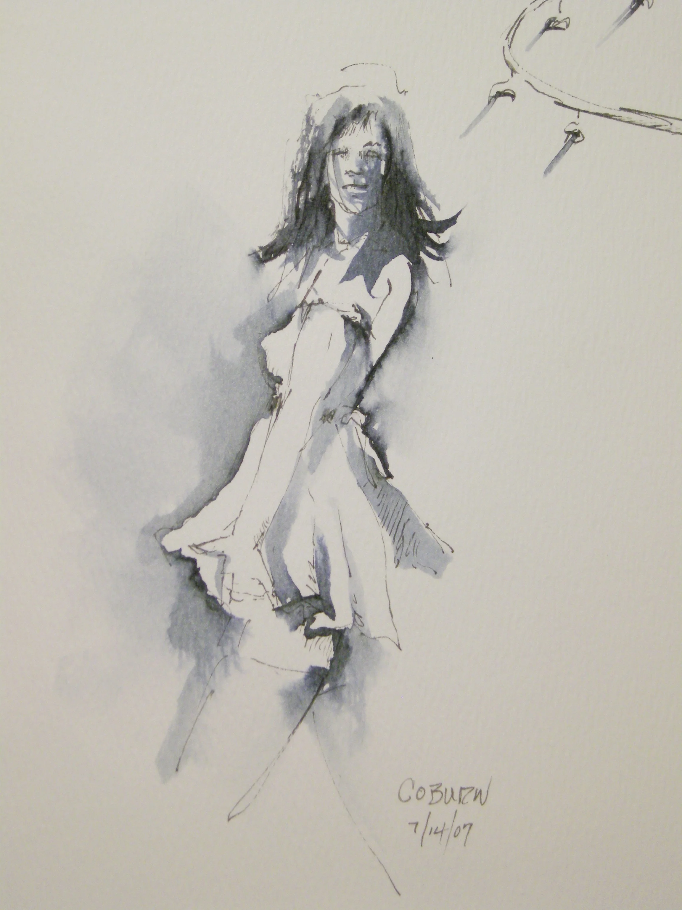 Uptown Line 4/5/6 Springtime Girl NYC - Ink n' Wash 22cm x 17cm €PRICES ON REQUEST€