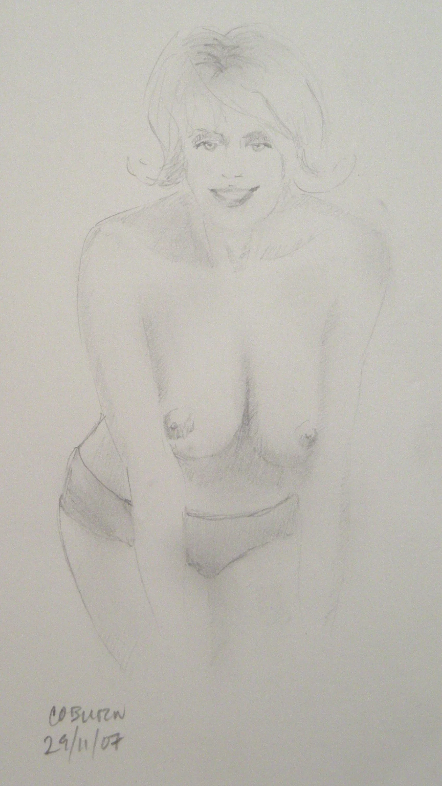 50's Nude - Ink n' Wash 17cm x 11cm €PRICES ON REQUEST€