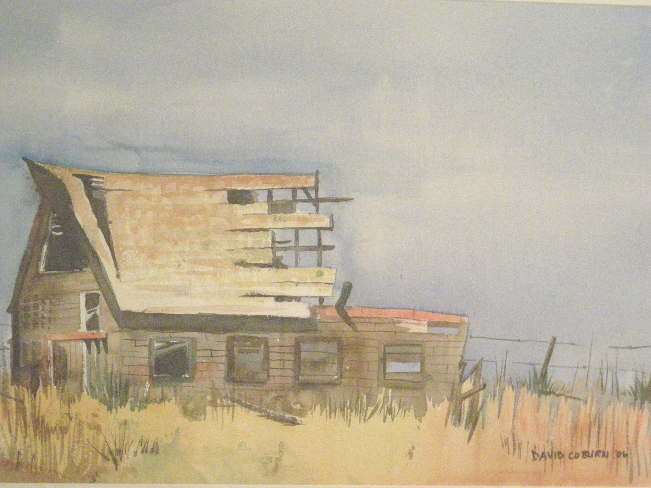 Broken Barn  - Watercolor 59cmx38cm €SOLD€