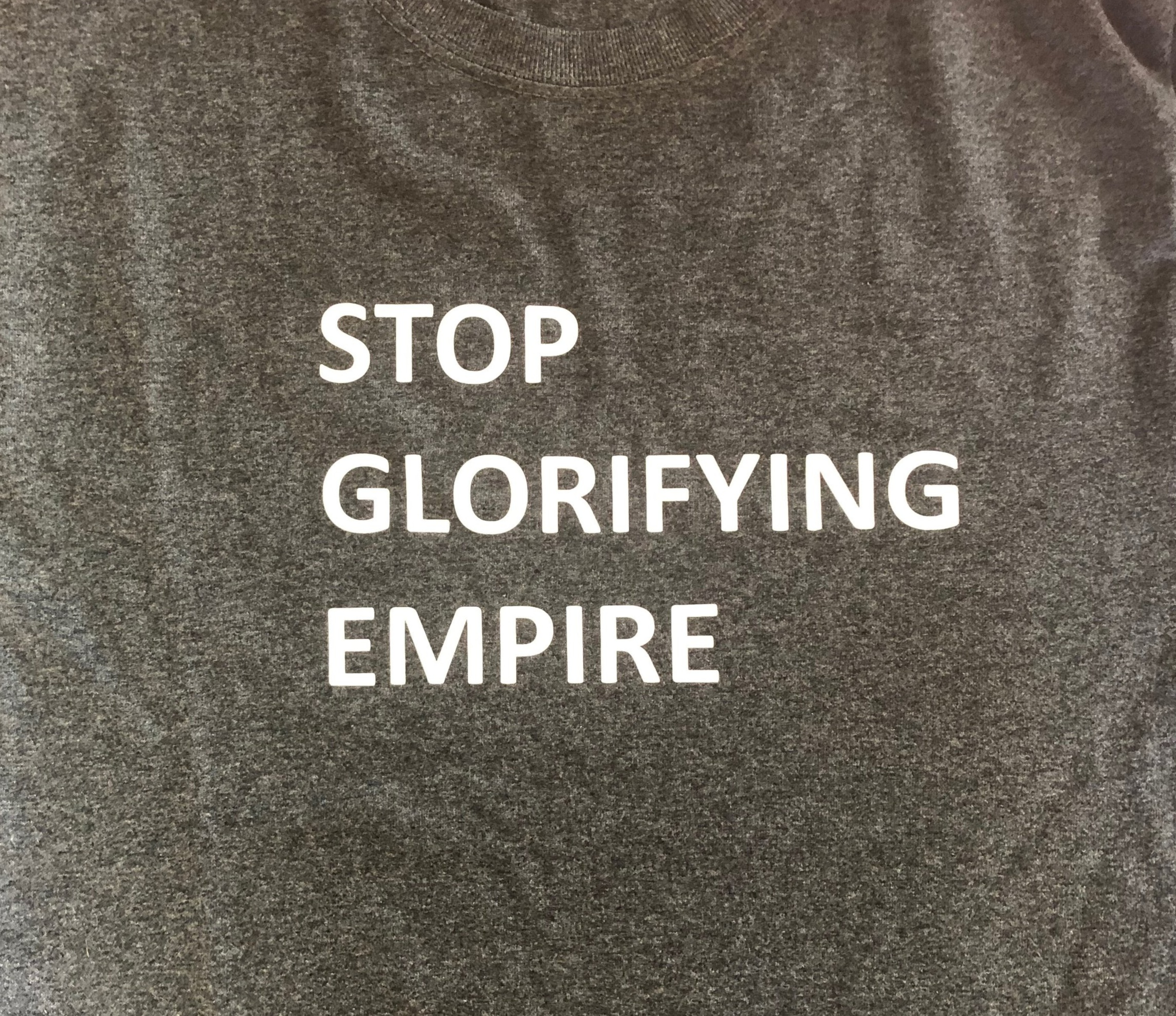 Design 019 White Text // Heathered Charcoal