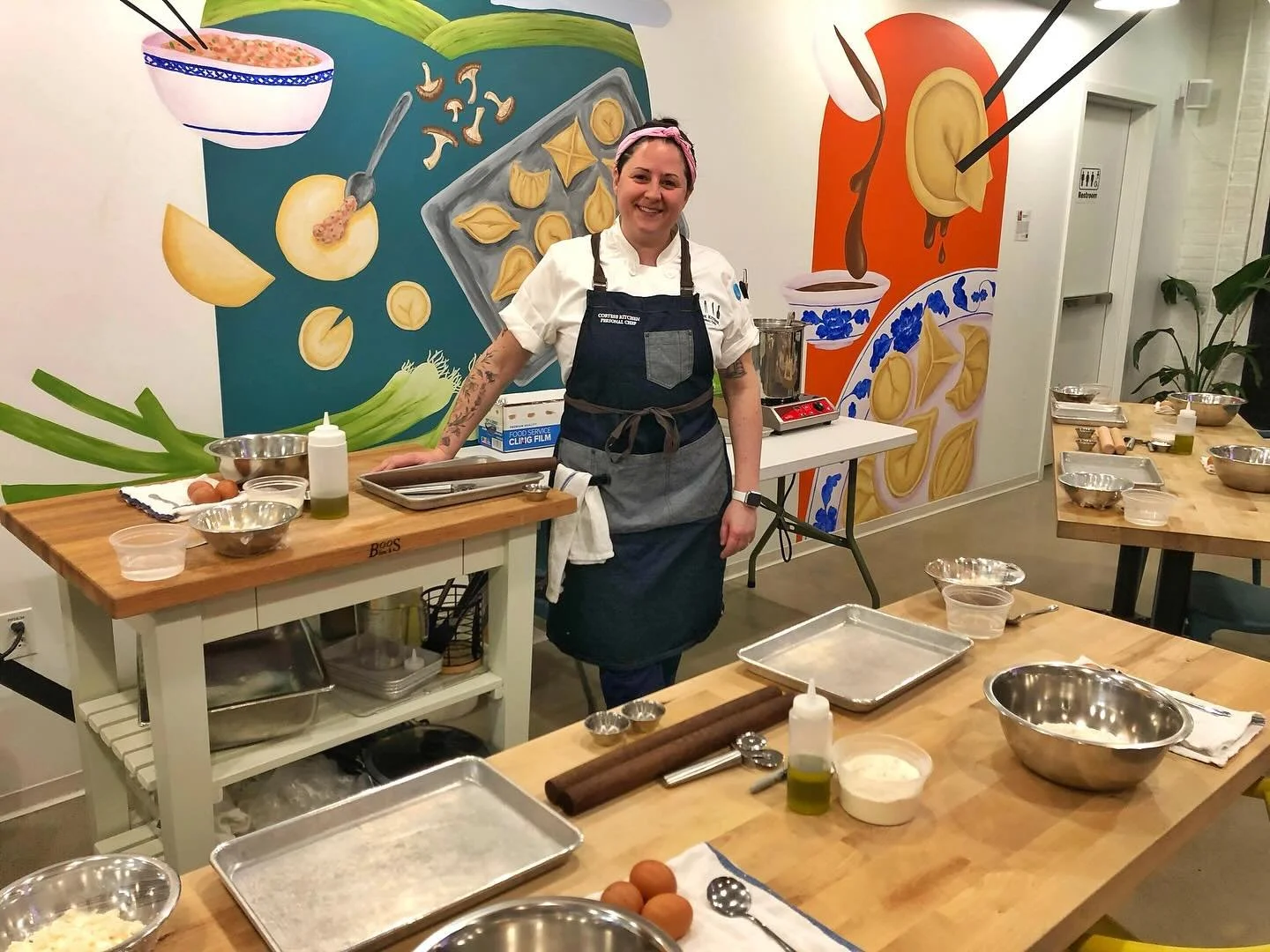 ๐ The ravioli class at @meimeidumplings was a HUGE success and SO MUCH FUN! I am so proud of all of your pasta making skills ๐ฅณ It was incredibly cool to watch some flour and eggs come to life! I’ll be sure to keep you all updated on when the
