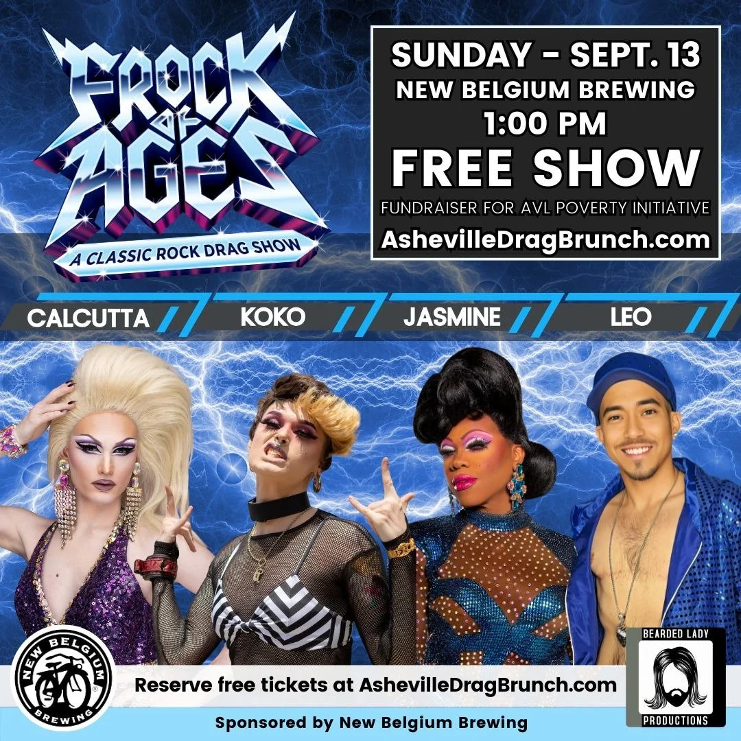 FREE Rock and Roll Drag Show “Frock of Ages” to benefit the Asheville Poverty Initiative