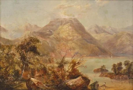 Federico Fernández Cavada (1831–1871), Río San Juan, Trinidad ( San Juan River, Trinidad ) , 1865, Oil on canvas, National Museum of the Fine Arts of Cuba, Havana.