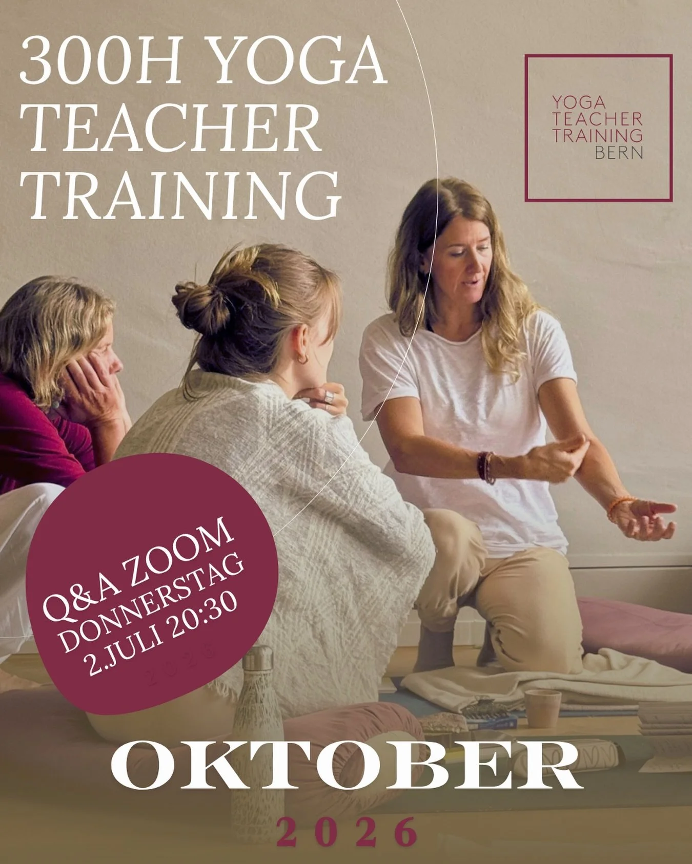 ✨ Ein kleines Update f&uuml;r euch! ✨

Mit gro&szlig;er Freude d&uuml;rfen wir verk&uuml;nden: Im Oktober startet unsere 300h Yoga-Ausbildung!🤍🧘&zwj;♀️

Wenn du bereits eine 200h-Ausbildung abgeschlossen hast und deinen Yogaweg vertiefen, dein Wiss