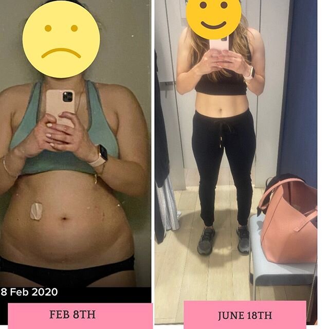 Just got this progress picture from my client today and I could not wait to share.
29 lbs down since February 8th 👏👏👏 I am so proud of her. She is a busy dentist that used her quarantine break to really step up her fitness game and focus on her he