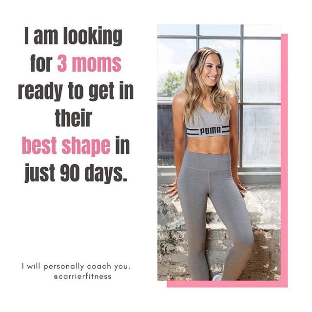 I am opening up 3 spots this week for my 90 Day Program. ⠀⠀⠀⠀⠀⠀⠀⠀⠀
At Home Online Training and Nutrition Coaching and Accountability.
⠀⠀⠀⠀⠀⠀⠀⠀⠀
This is a paid program. Check out my client's transformations in my feed.
⠀⠀⠀⠀⠀⠀⠀⠀⠀
DM &ldquo;𝐛𝐞𝐬𝐭 𝐬?