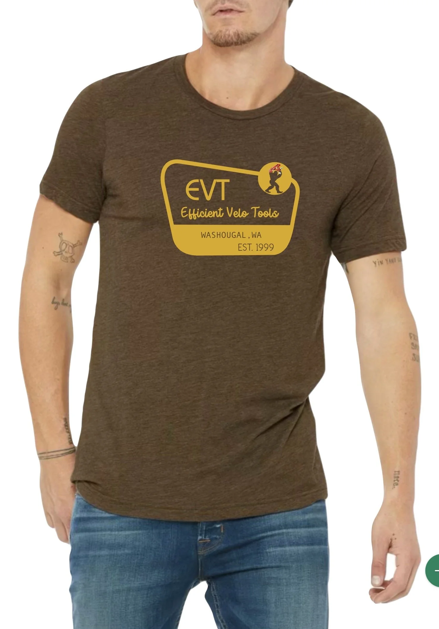 EVT Logo T-shirt (Brown & Gold)