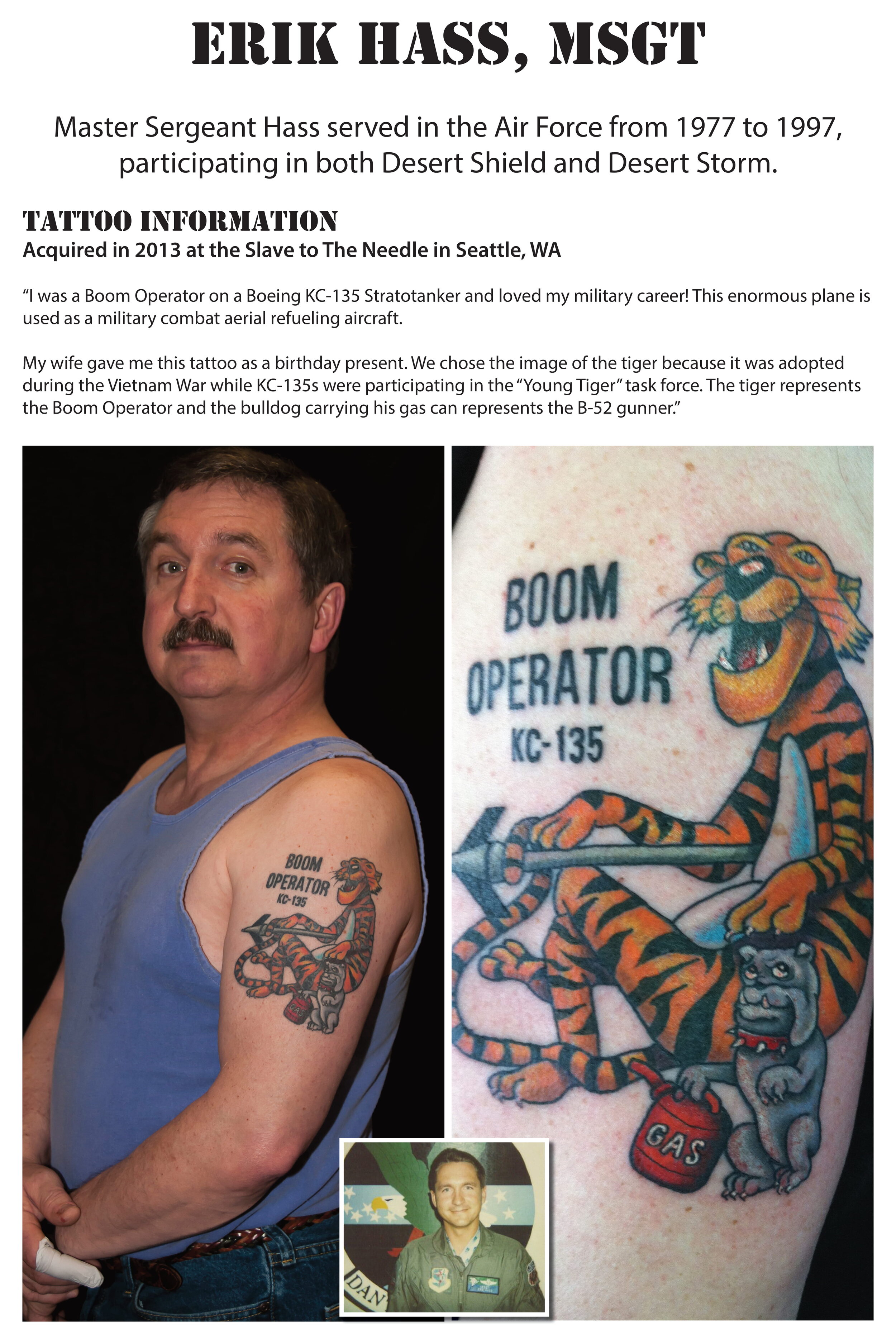 Veteran Ink  Thank you Craig for your submission Heres what Craig had  to say about his tattoo I was with Aco 8101st aviation regiment Armament  ply during Desert ShieldDesert Storm and