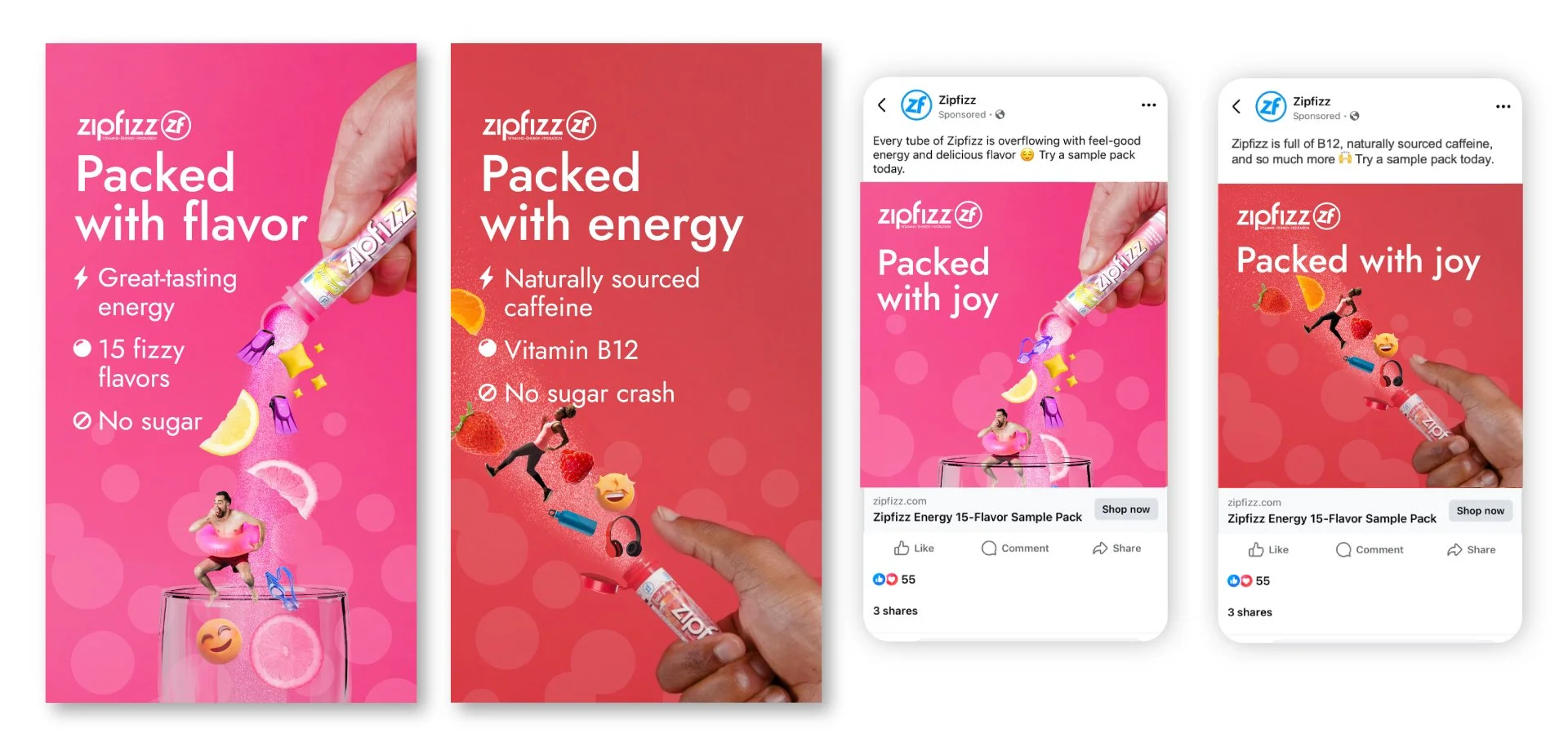 Pop and Pour Static Ads