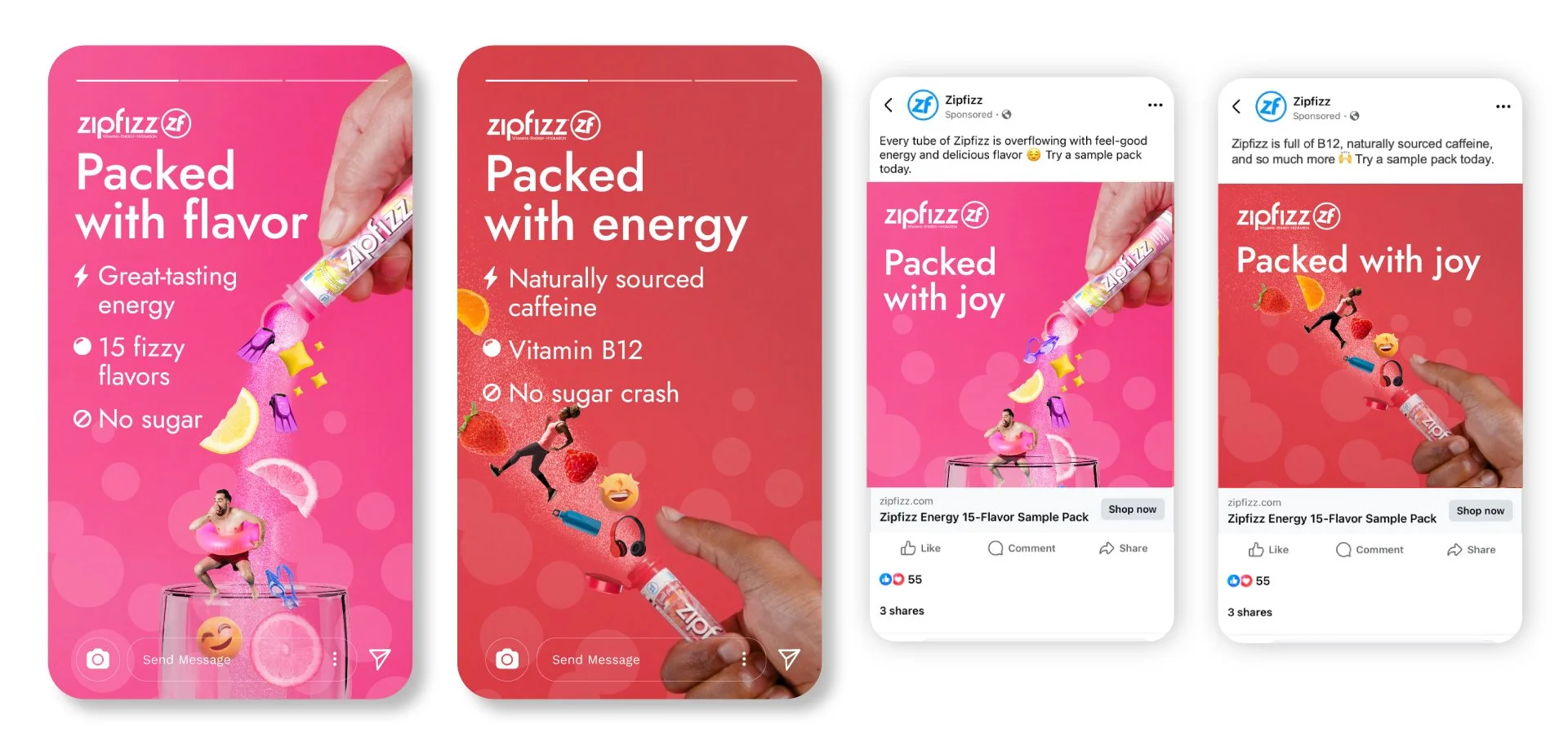 Pop and Pour Social Static Ads