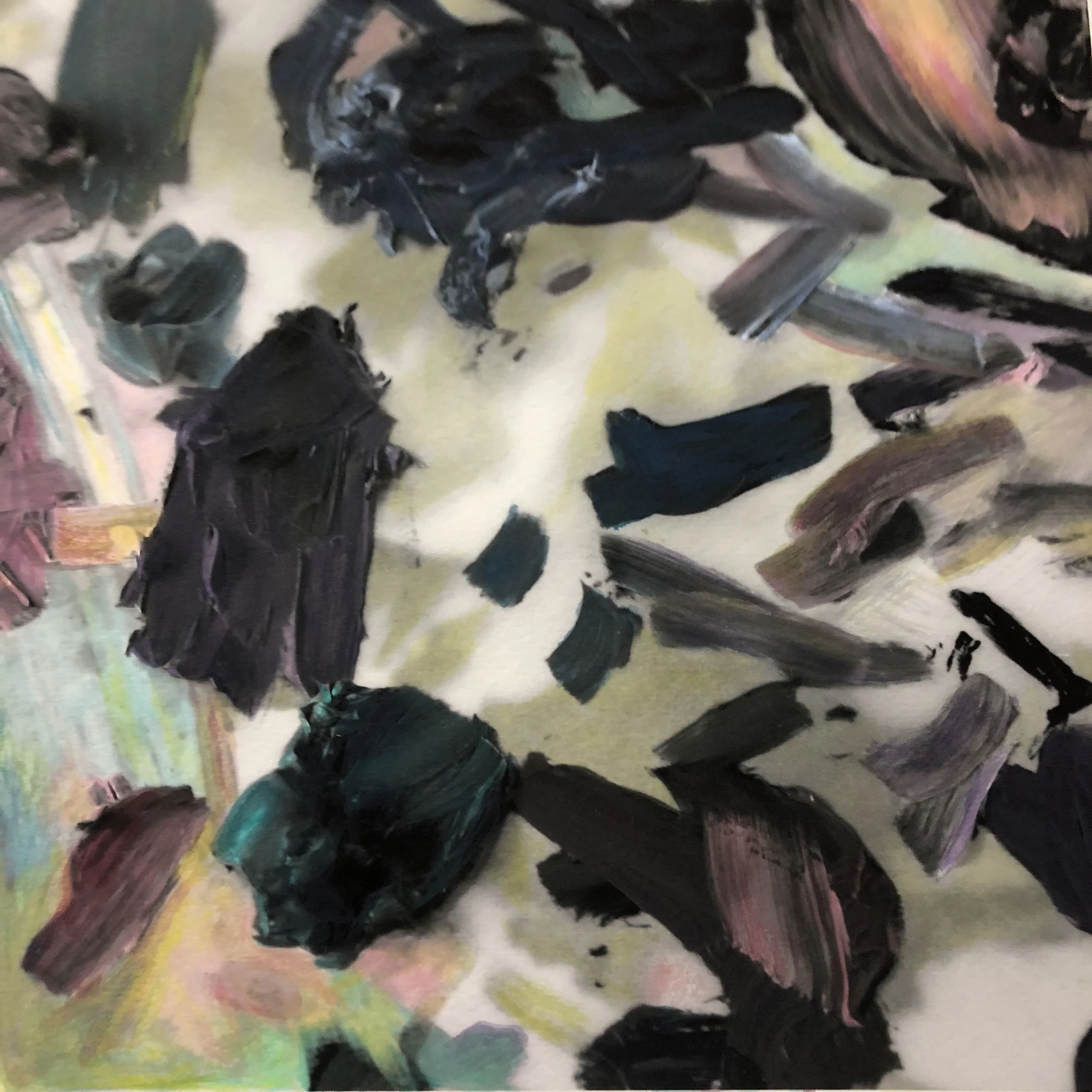 "Paint Paint" watercolor on inkjet print 12"x12"