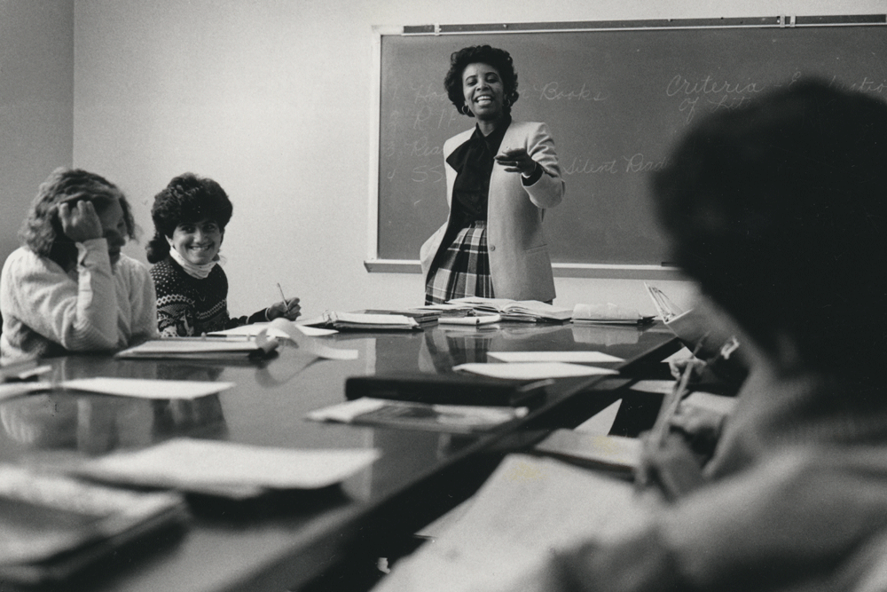 Dr. Joanne Burley taught and worked at Chatham from 1981-1992. She chaired the committee that founded the Center for Professional Development (today’s Career Development). (1986)