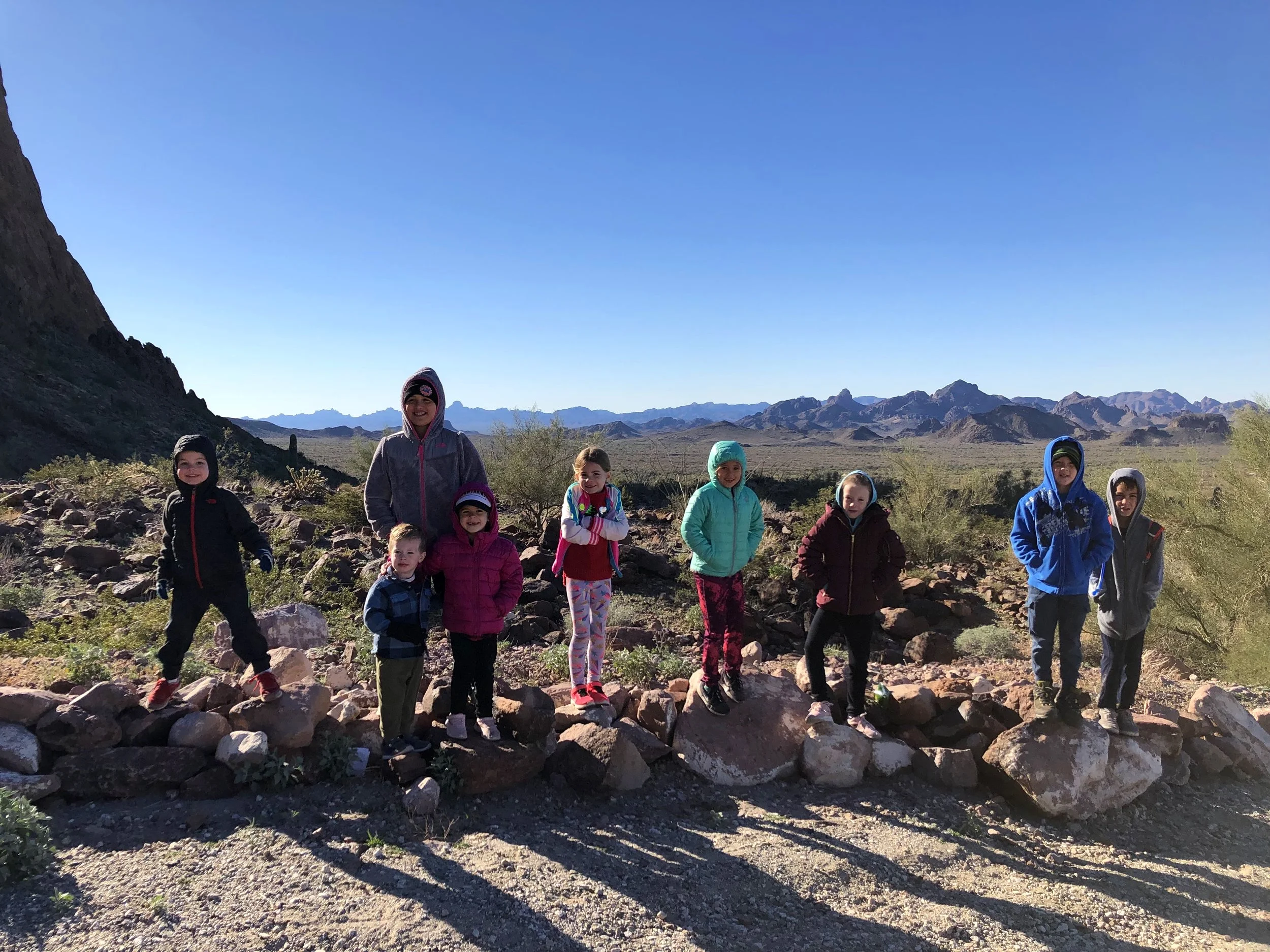 The little hikers did so well, even in with the chilly desert temperatures.