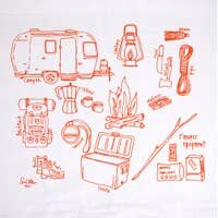Camping Tea Towel