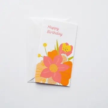 Birthday Flowers Mini Card