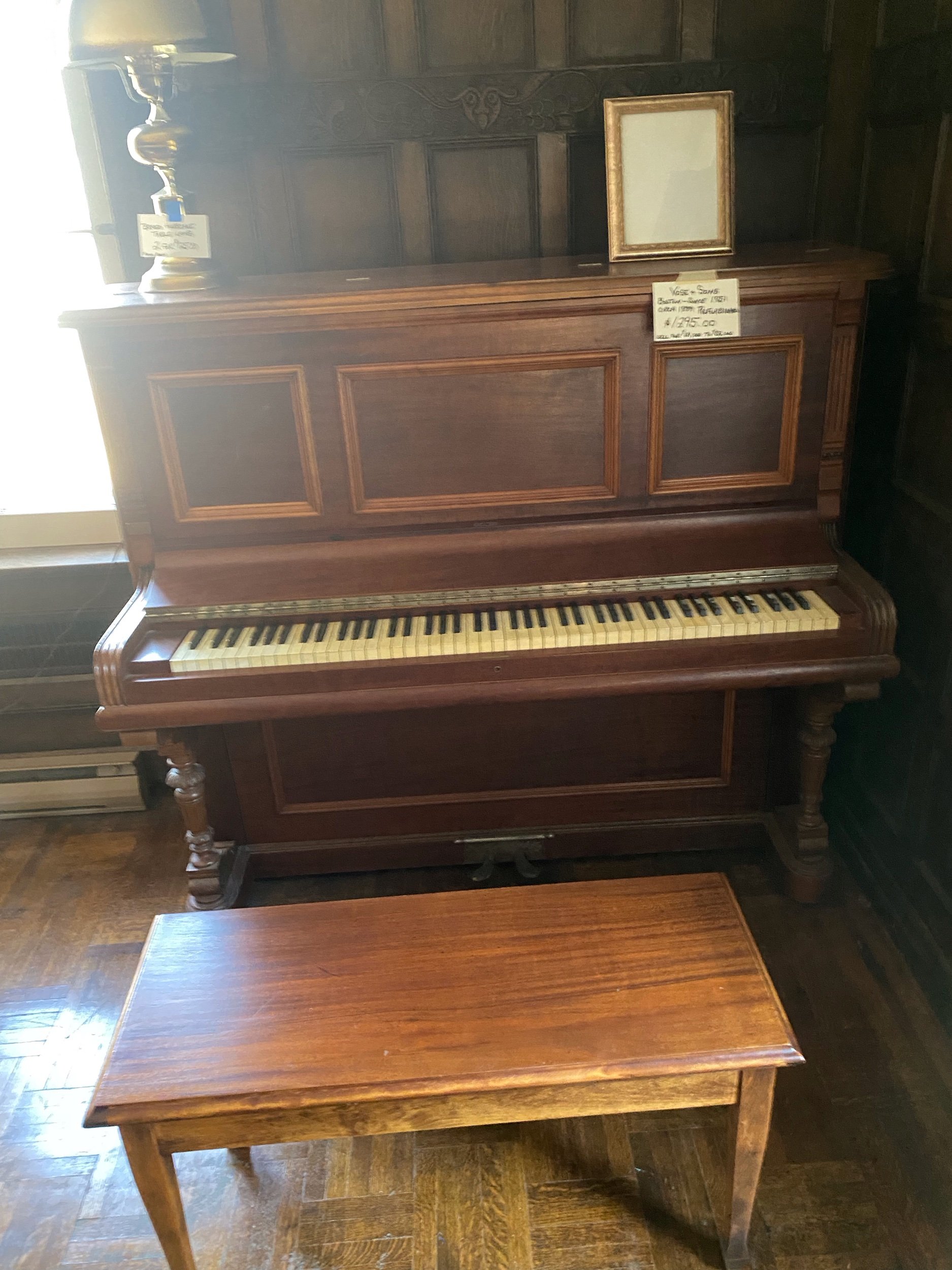 Vose & Sons Upright piano and bench
