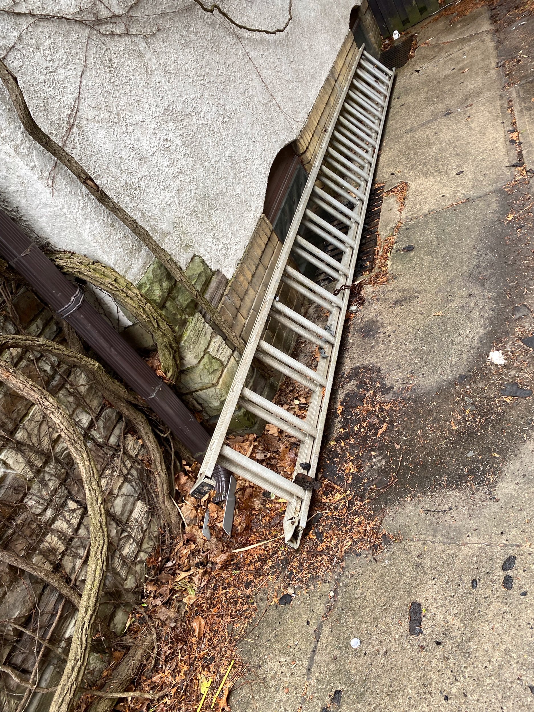 24 feet extends to 48 feet aluminum ladder