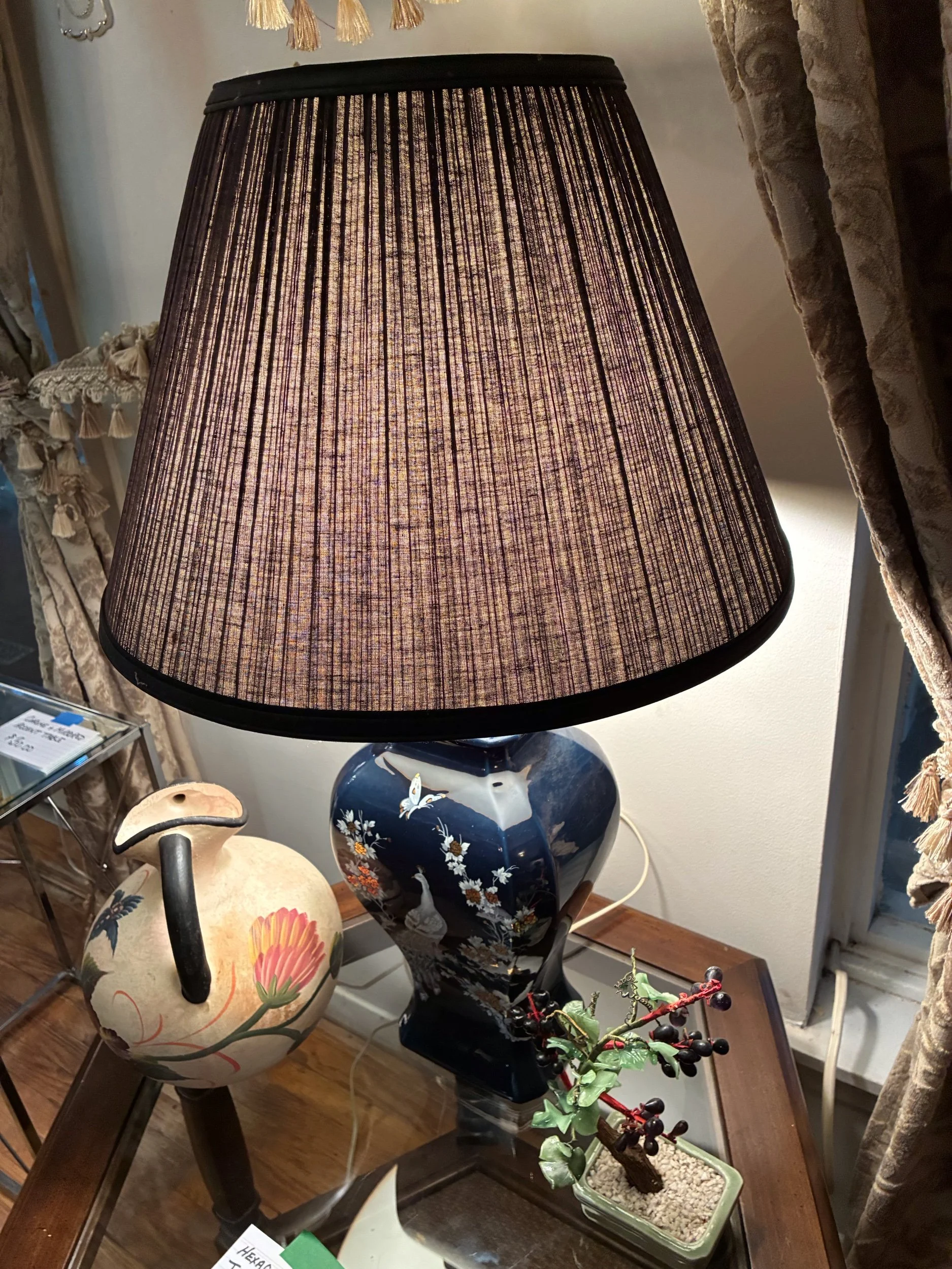 Lot 27 - dark blue lamp