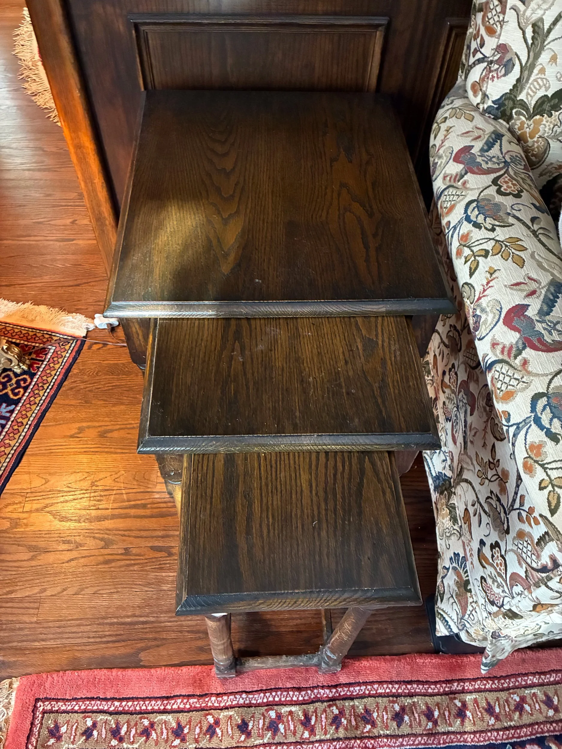 Solid Oak Nesting Tables $60
