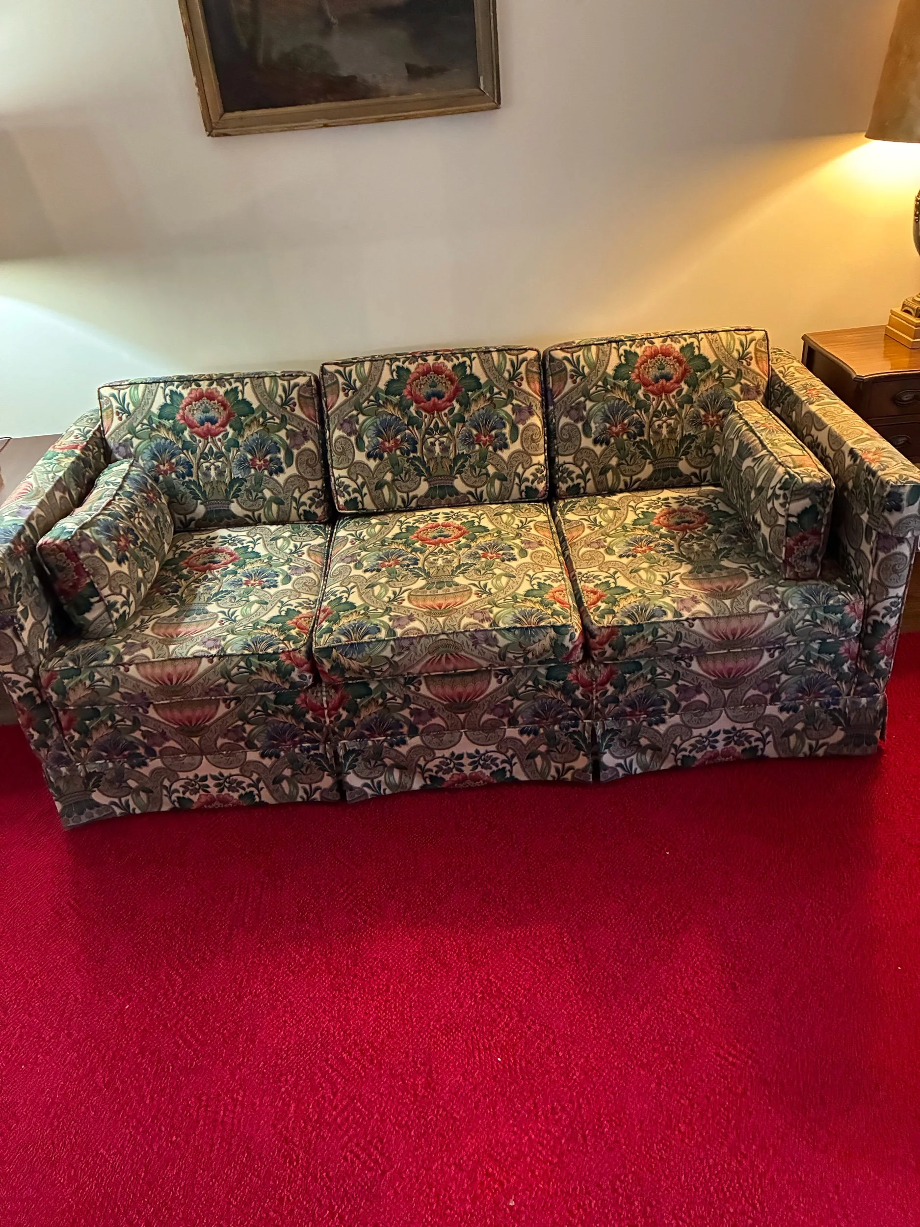 Upholstered 3-Seater Slip Cover Sofa $75