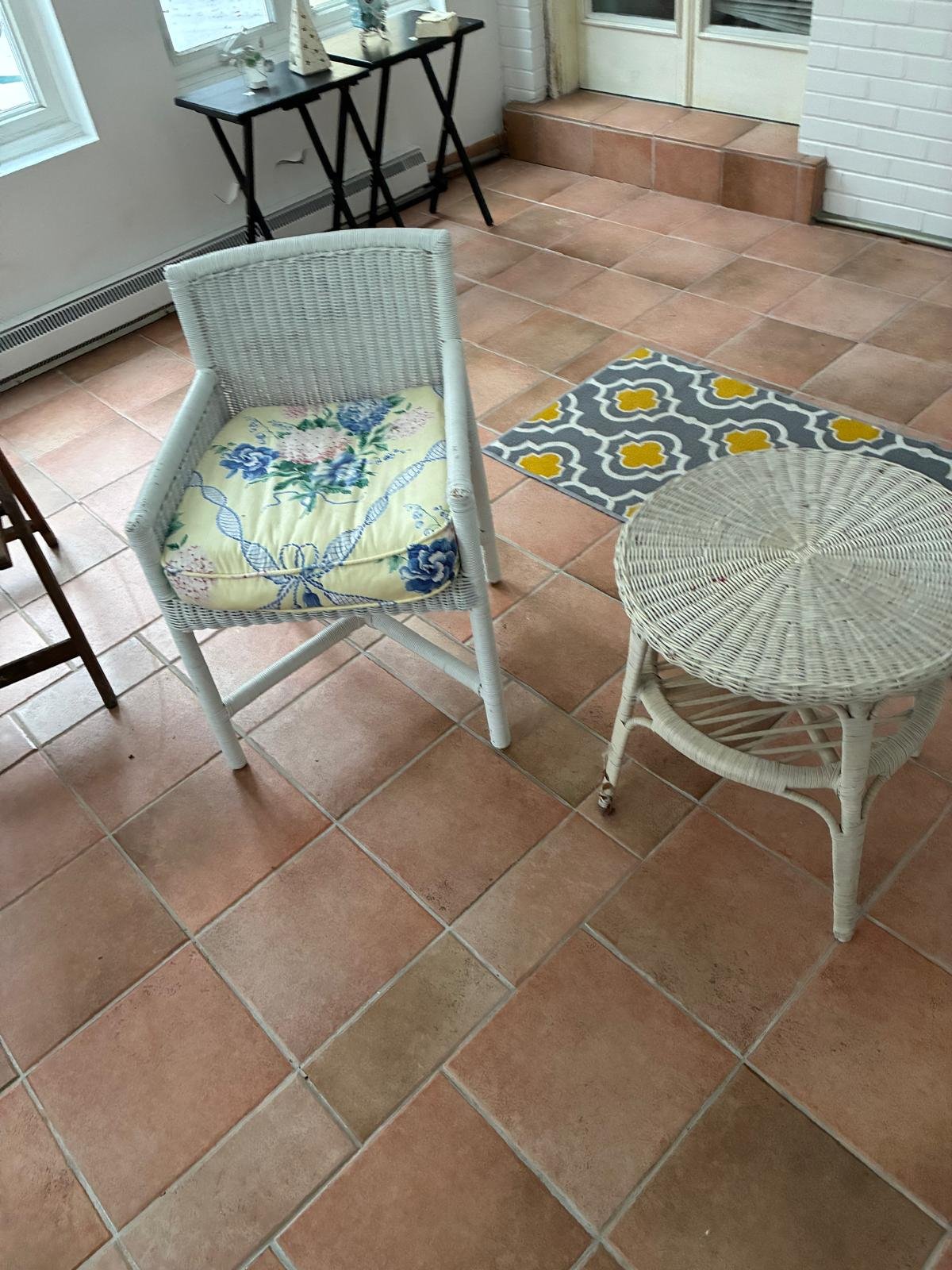 Wicker Table & Chair $50