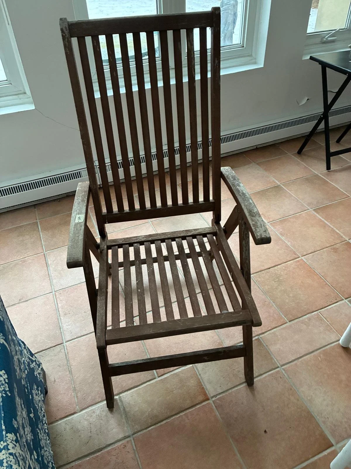 Folding Teak Chair $25