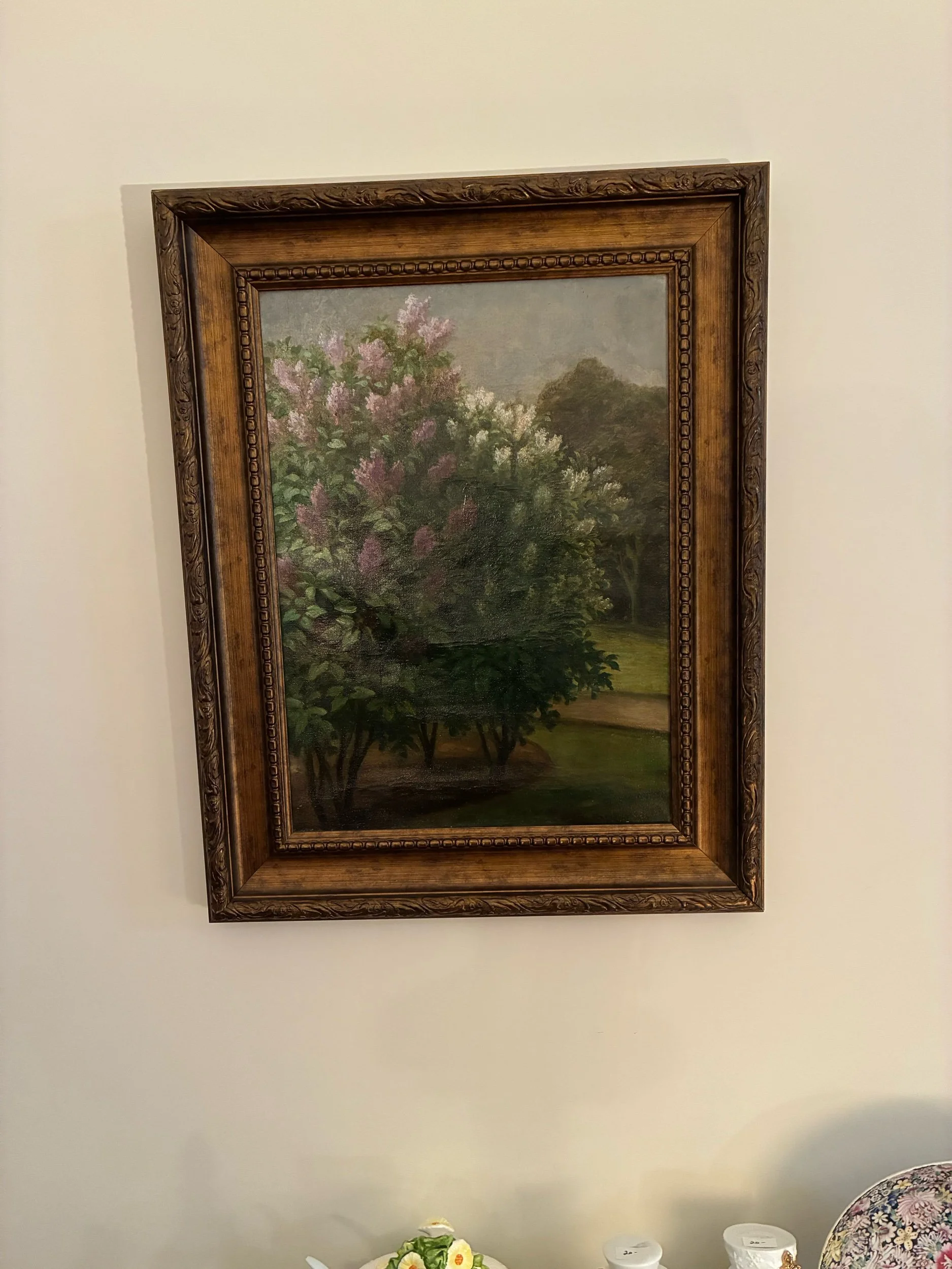 Oil on Canvas “Lilacs in Bloom” $175