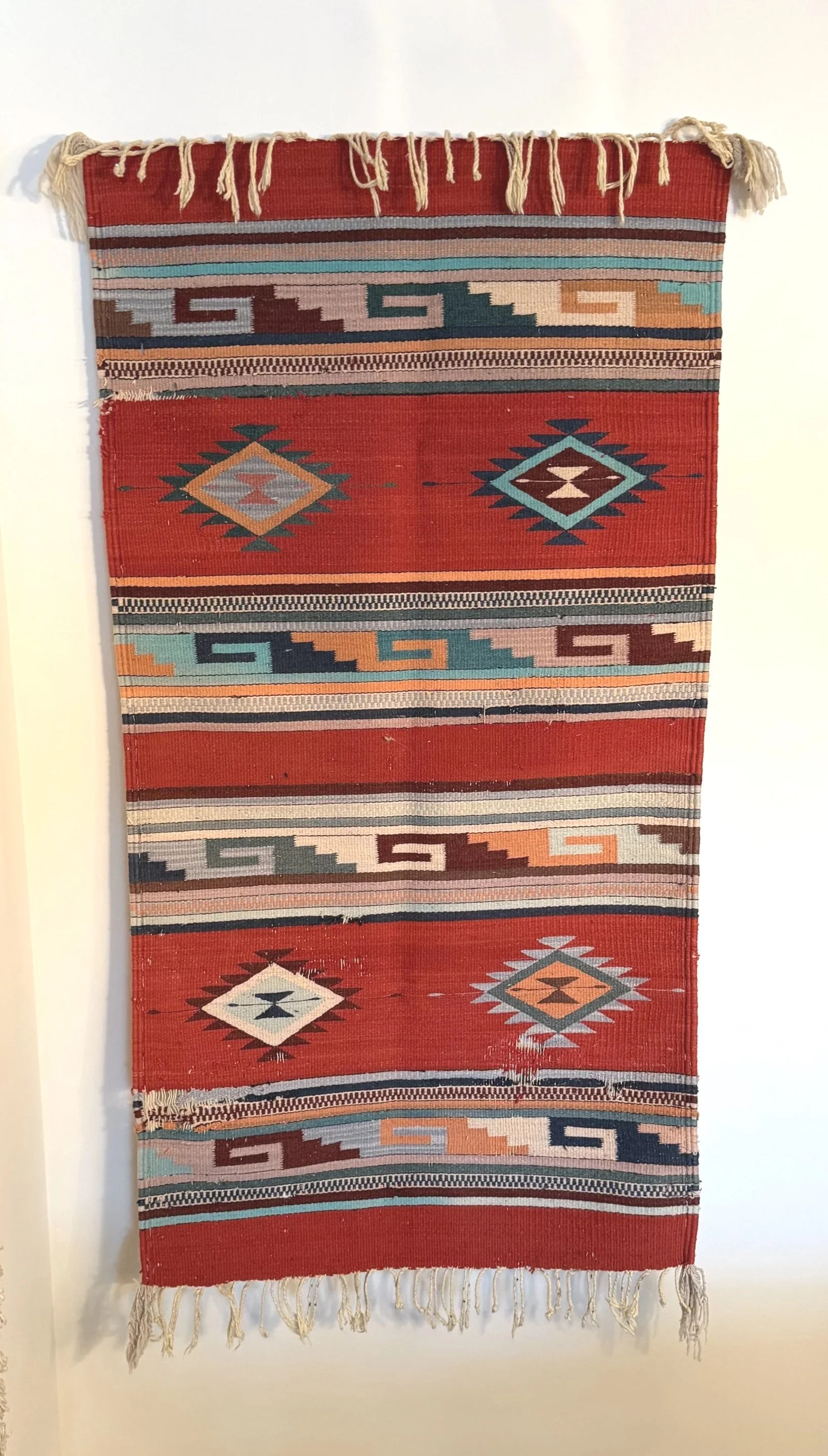 016 - Navajo Style Wool Textile Area Rug
