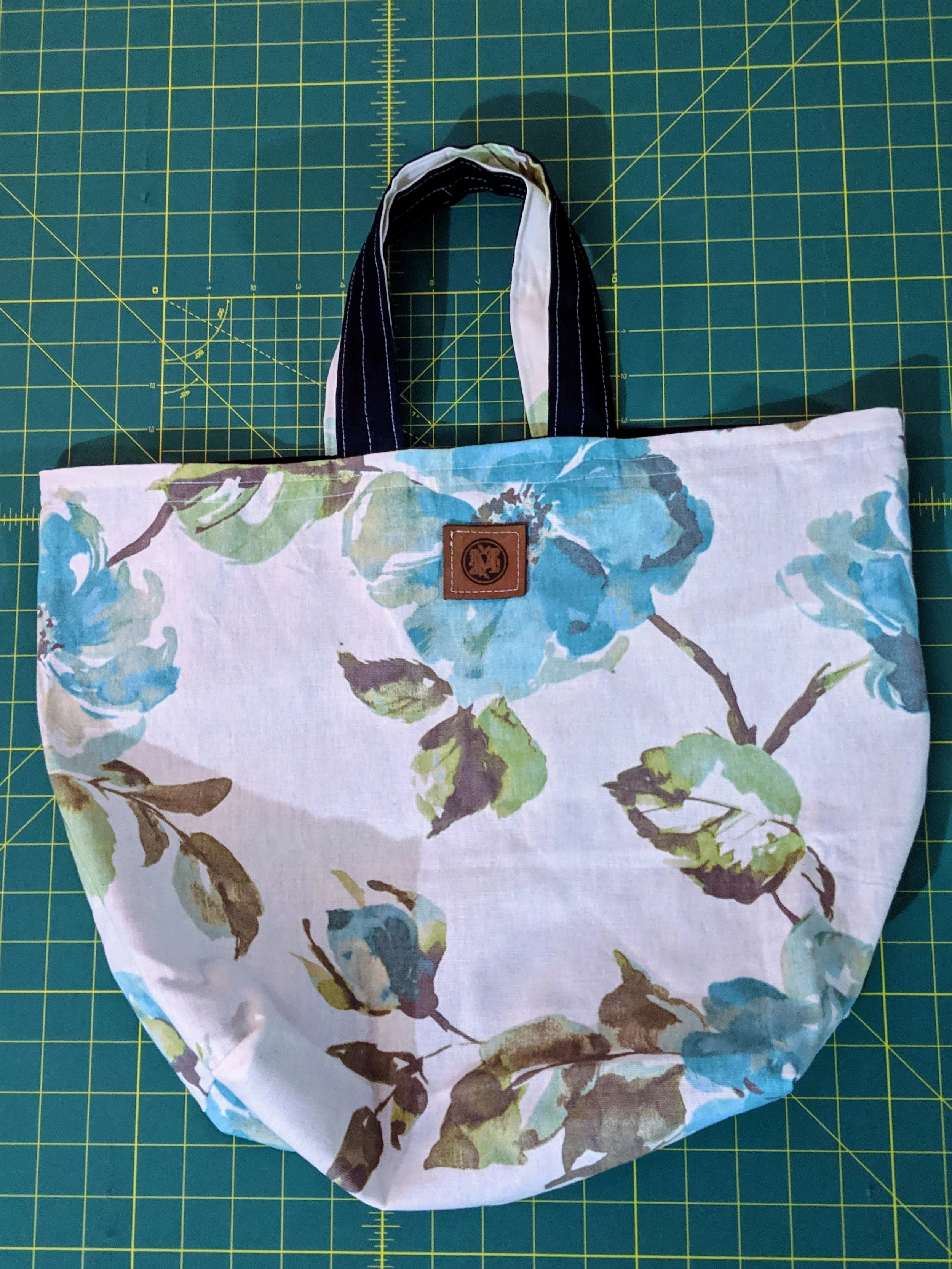Blue Flower Reusable Bag