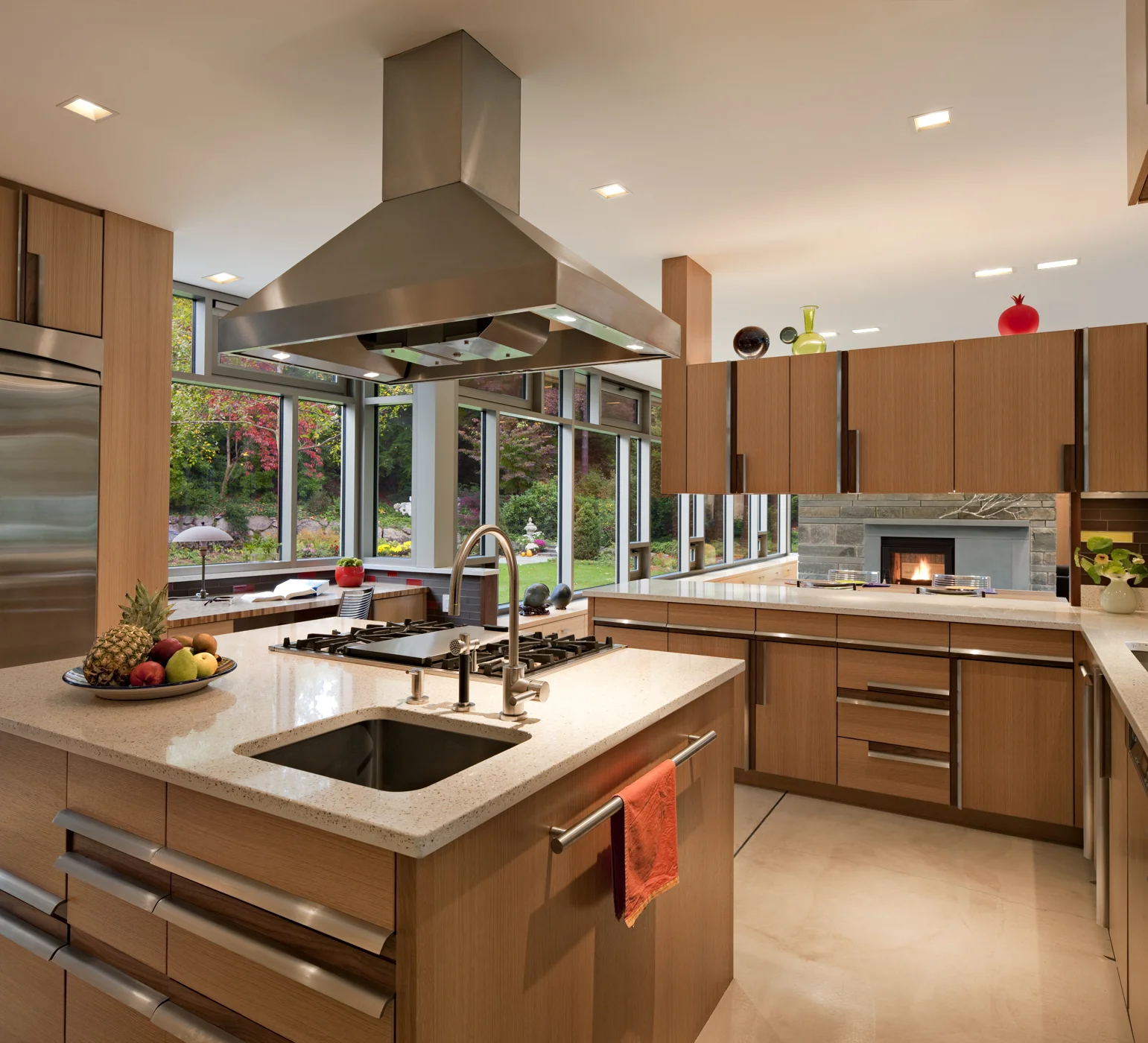 Kitchen featuring Energy Star appliances and natural daylighing, Floating Peak House