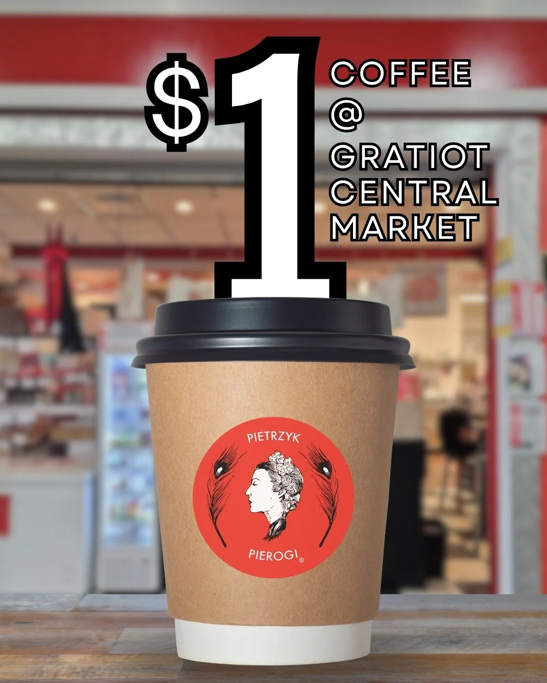 Today is International Coffee Day, and we've got you covered. We may not have venti sized cups, but we also don't charge venti sized prices! ;) 

#pietrzyk #pierogi #polska #coffee #gratiotcentral #downtown #detroit #InternationalCoffeeDay #hotandfre