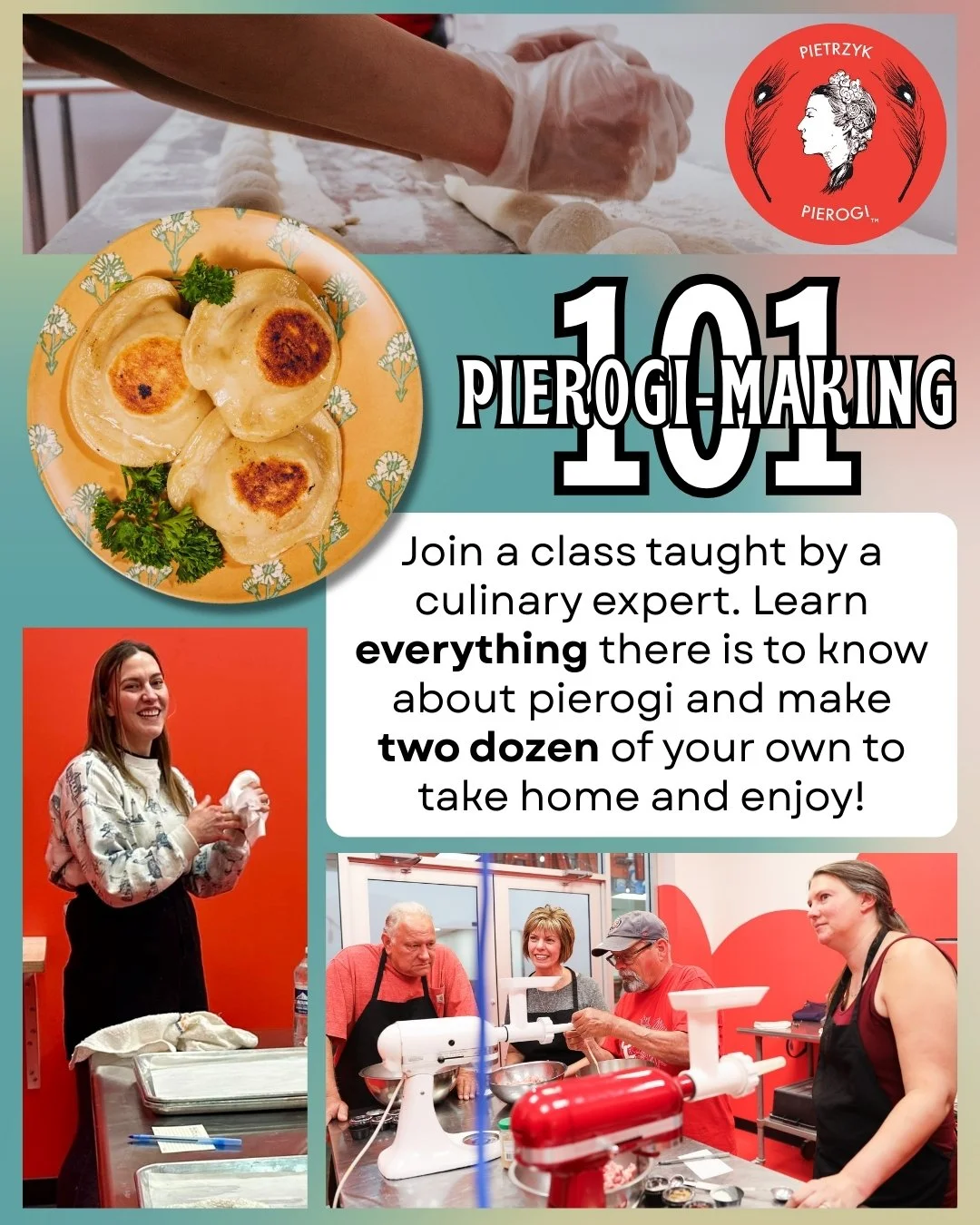 Autumn is a time of change, and not just for the leaves. Try something new and join us in Pierogi-Making 101, learning every aspect of the production process from the experts. Sign up today through our Eventbrite page for only $85 per #culinaryarts 
