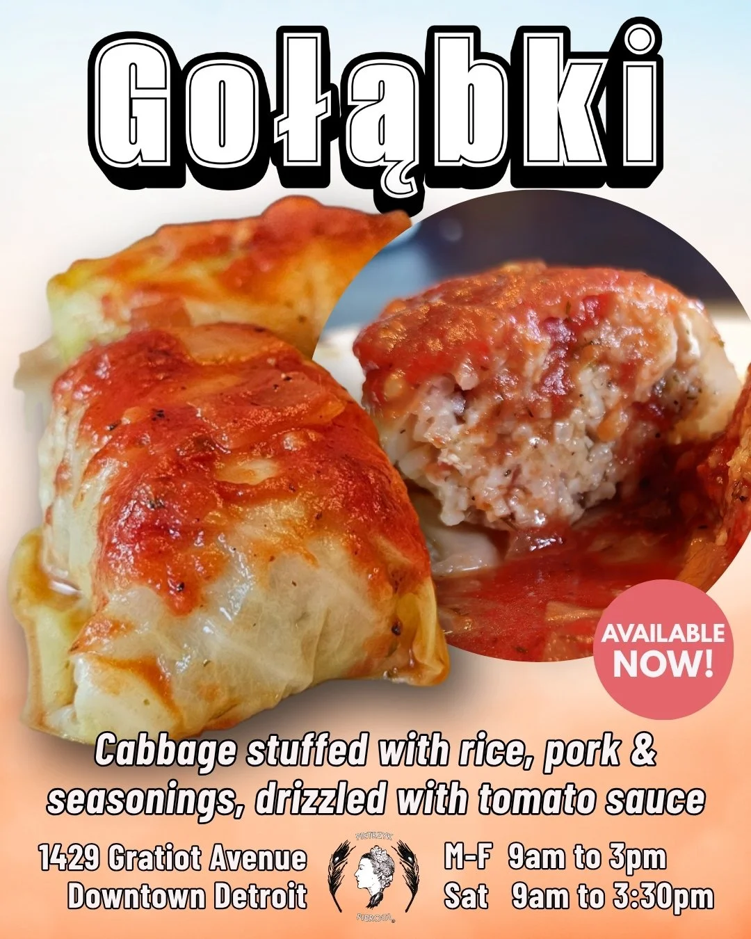 Problem: You want gołąbki but don't want to spend 3 hours making them.

Solution: Let us roll gołąbki for you. 

Benefits: 
- Ready to eat in 30 minutes (defrost, bake, serve)
- No burnt fingers from handling boiling hot cabbage
- Babcia isn't yellin