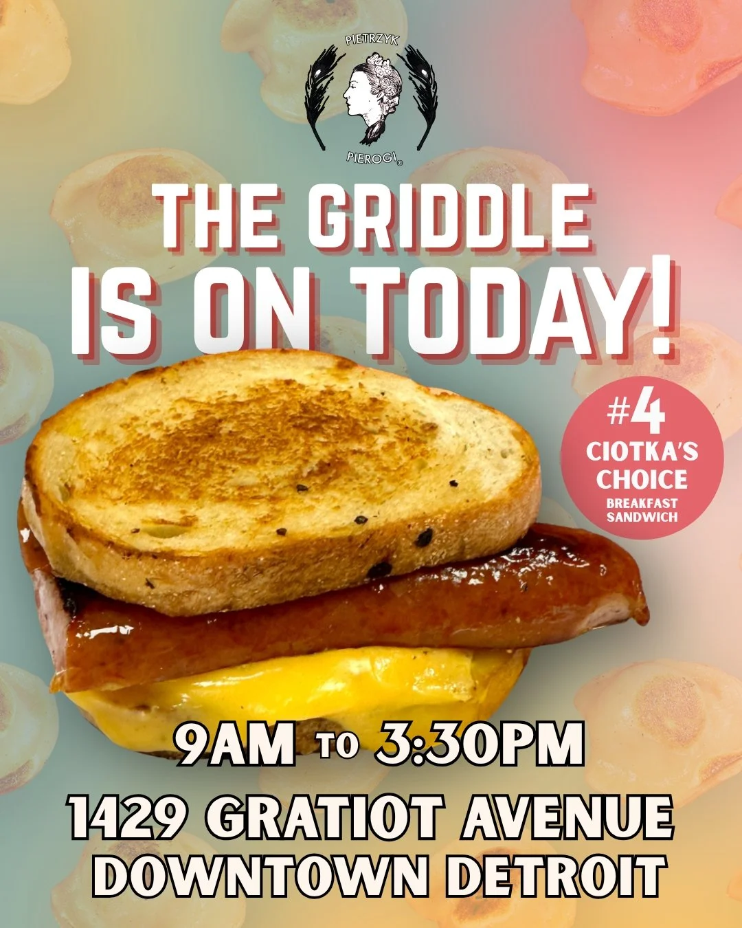 The griddle is on today at Gratiot Central until 3:30, and we're serving authentic and delicious Polish breakfast up till then. Ditch the cardboard muffins and anything-but-fresh fast food 'eggs' and get a real meal, made with love and local ingredie