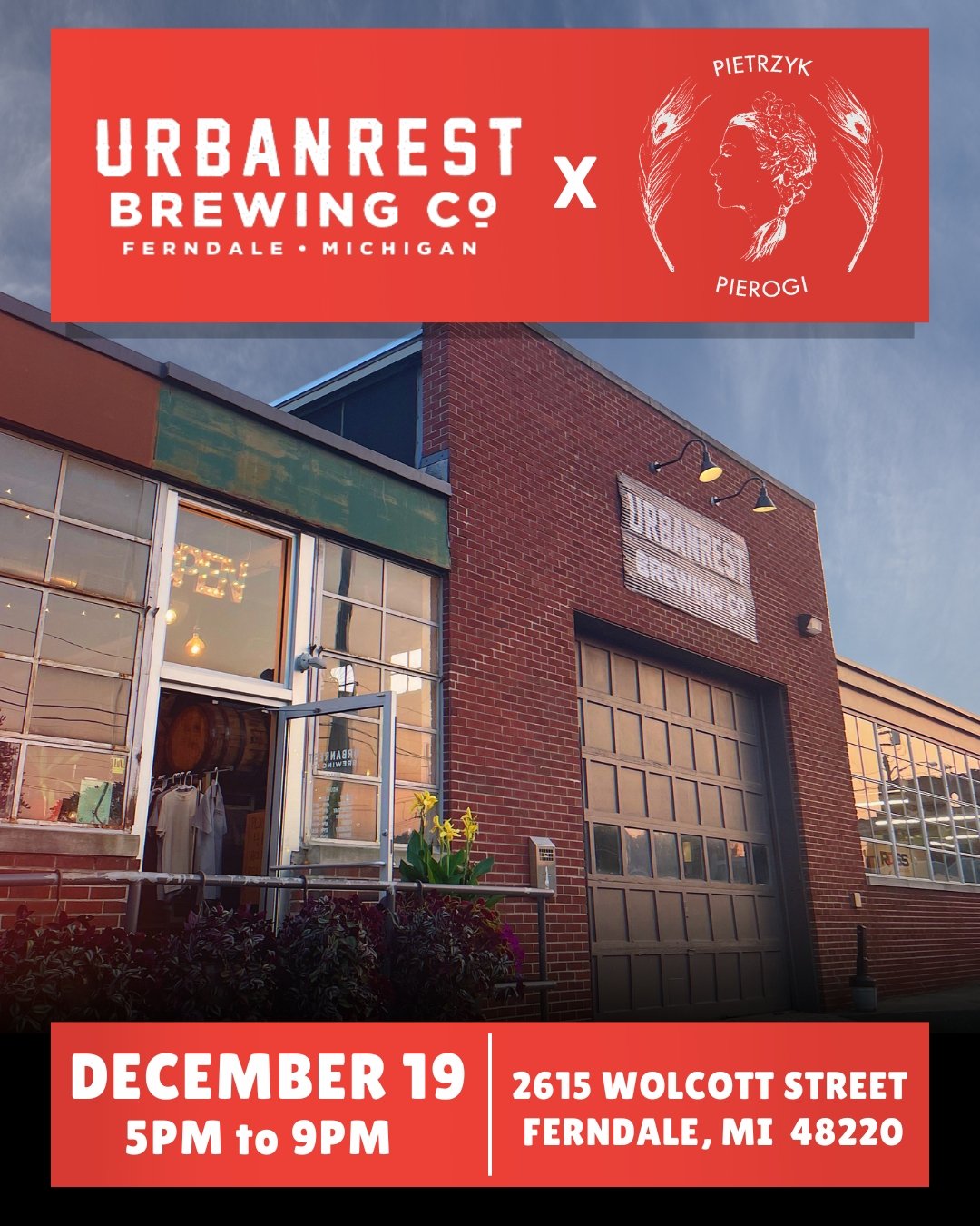 Our final few popups of the year are fast approaching! Come hang with us at @urbanrestbrewing this Friday evening in Ferndale and enjoy good company and great meals. 

#pietrzyk #pierogi #pietrzykpierogi #polska #polski #downtowndetroit #ferndale #di