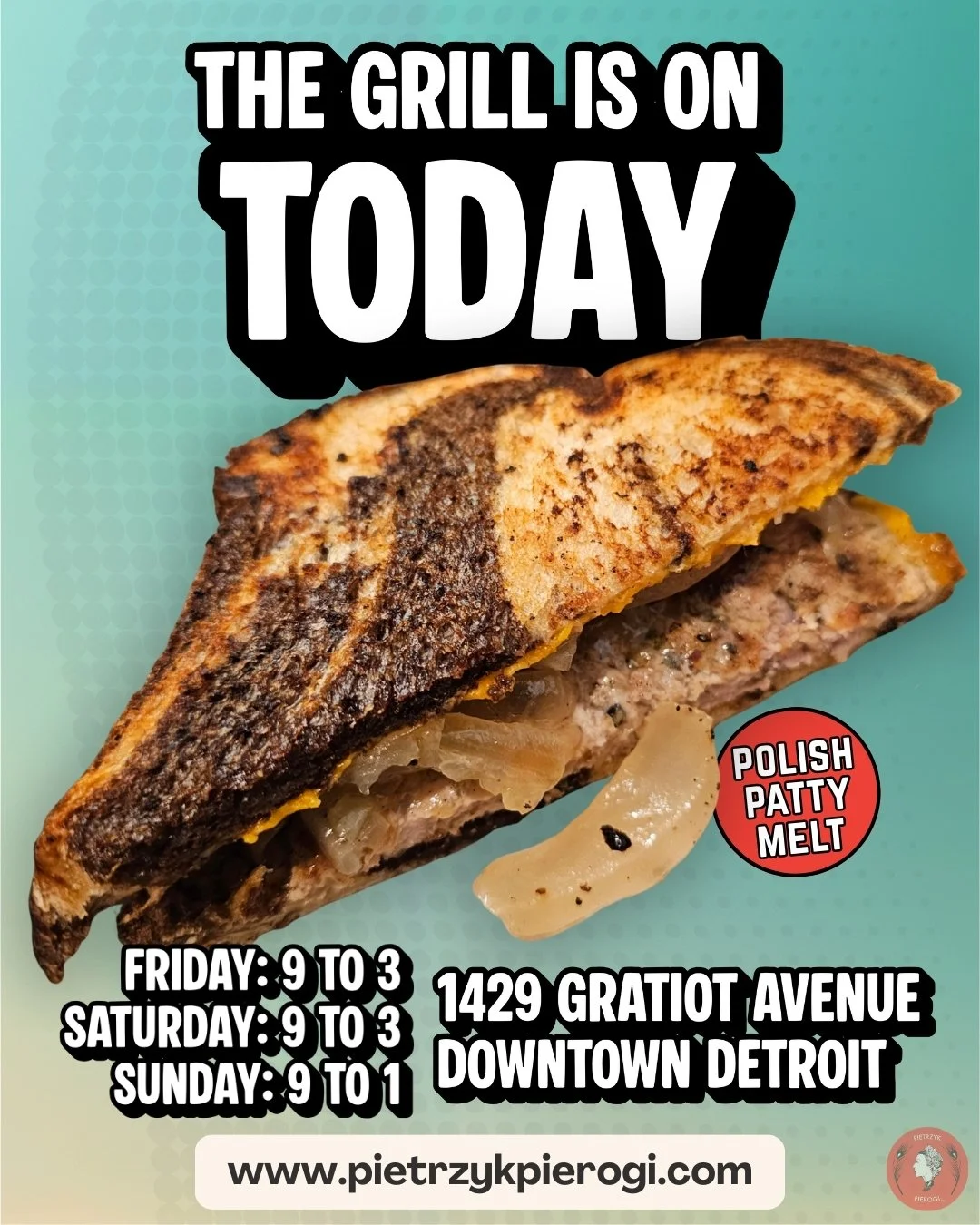 Holiday dinners are looming on the horizon, but if you just can't wait for great food, our grill will be on all weekend at Gratiot Central. See you there

#pietrzykpierogi #pietrzyk #pierogi #pietrzykpierogi #polska #polski #downtown #detroit #cookin