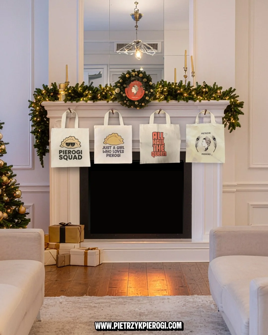 Turns out you can fit a lot more stuff in these canvas totes than you could in most stockings! You can get one for yourself today at Gratiot Central.

#pietrzykpierogi #shoplocal #downtowndetroit #merchandise #Christmas2025