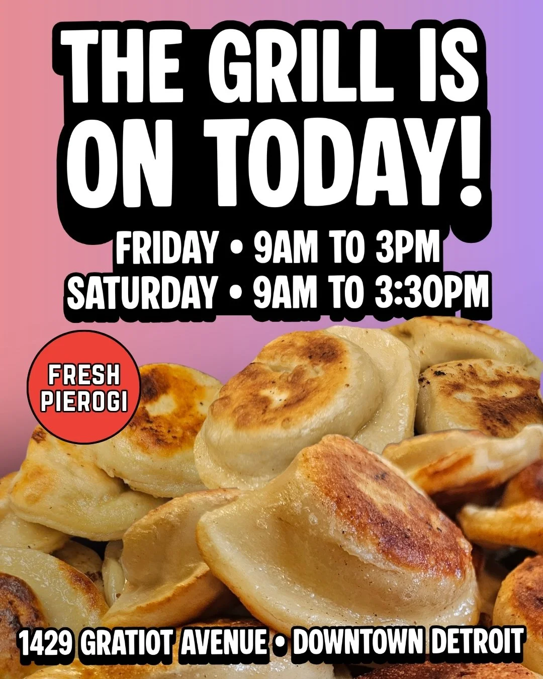 Start off your new year right and grab some of Detroit's best flavors at Gratiot Central! We've got a range of pierogi fillings from the classic to the experimental.

#pietrzykpierogi #downtowndetroit #hotfood #lunch #polska