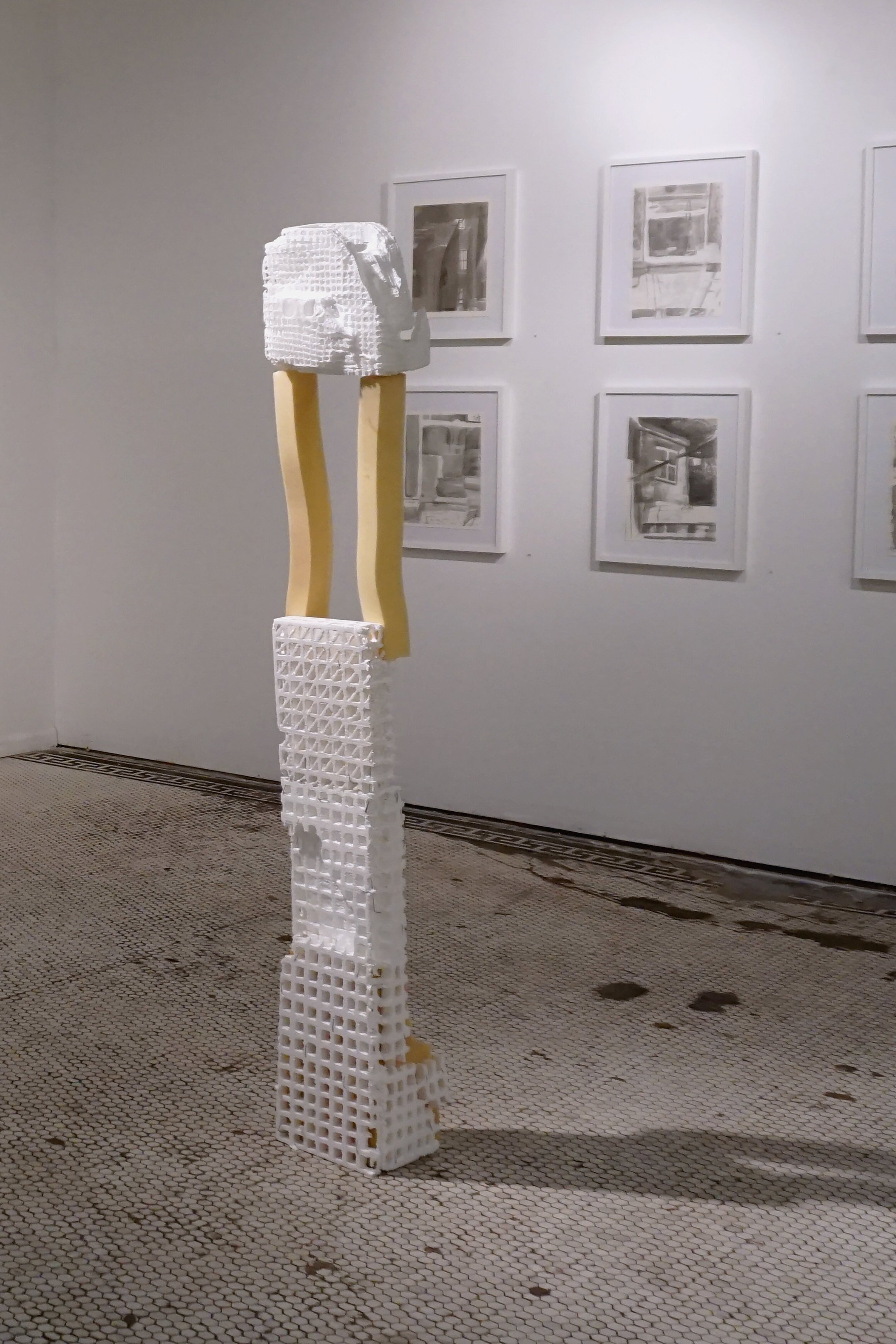 'Tower', upholstery foam, styrofoam, and wire,  2019