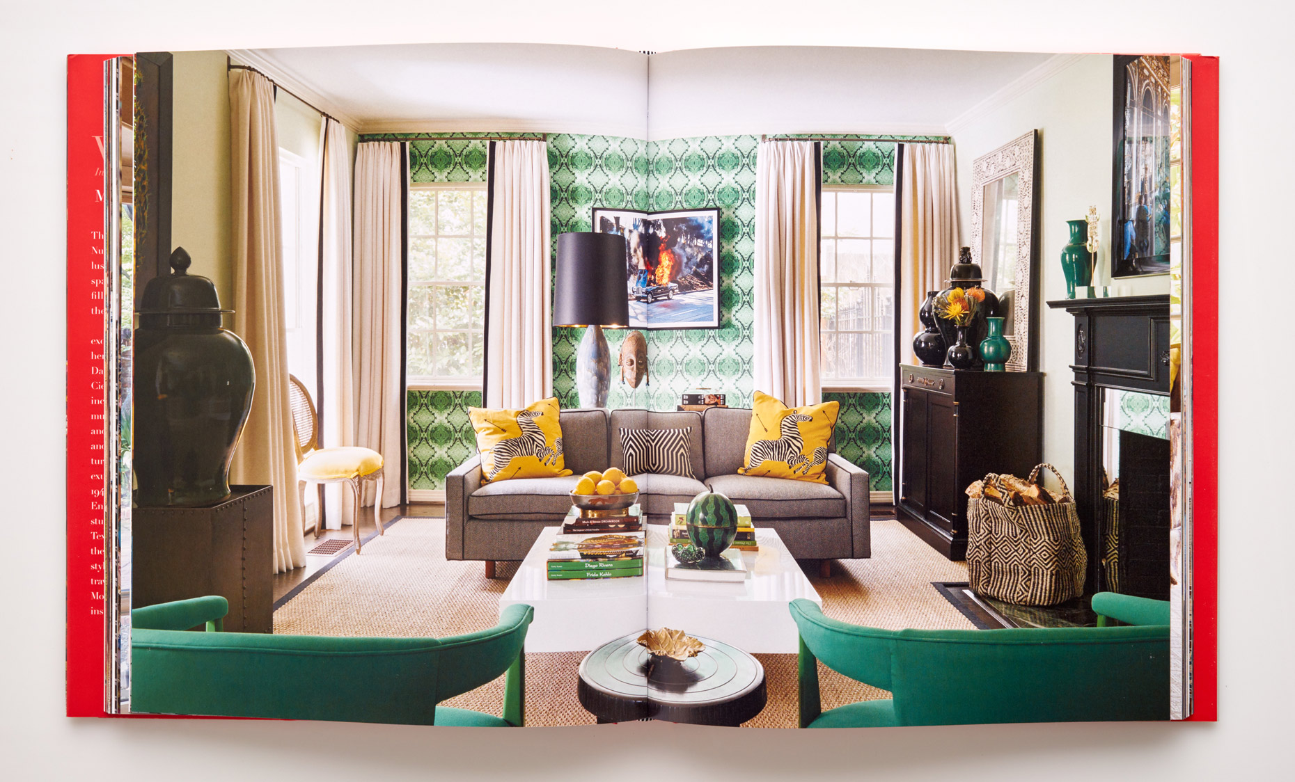 Stephen Karlisch Wanderlust Emerald Living Room