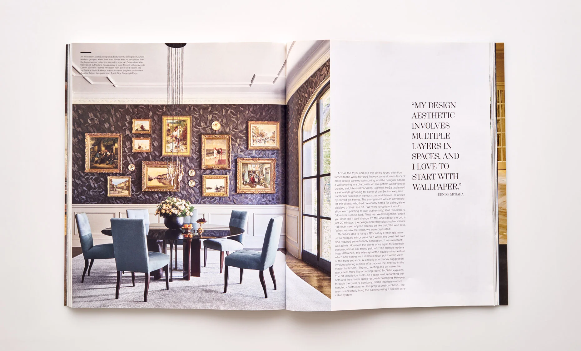 Stephen Karlisch Luxe Surface Interest Dining Room