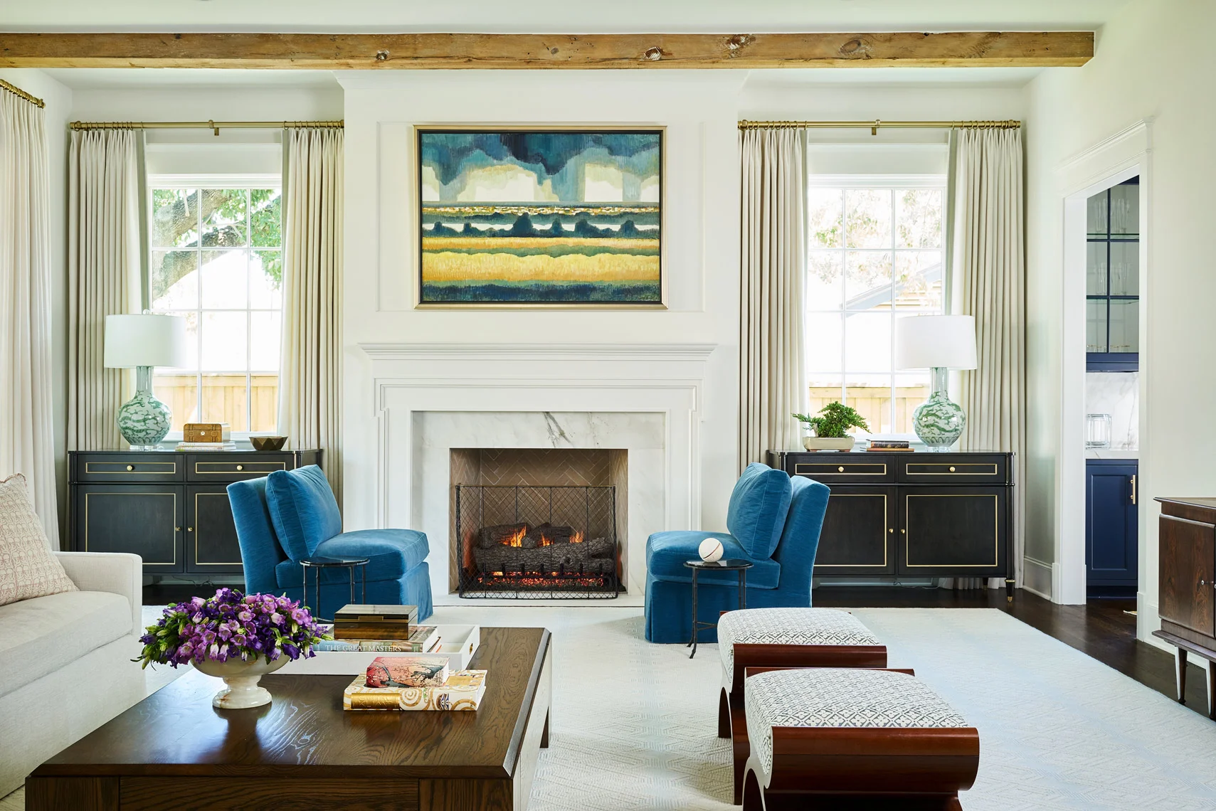 Stephen Karlisch Colgate Project Living Room Fireplace